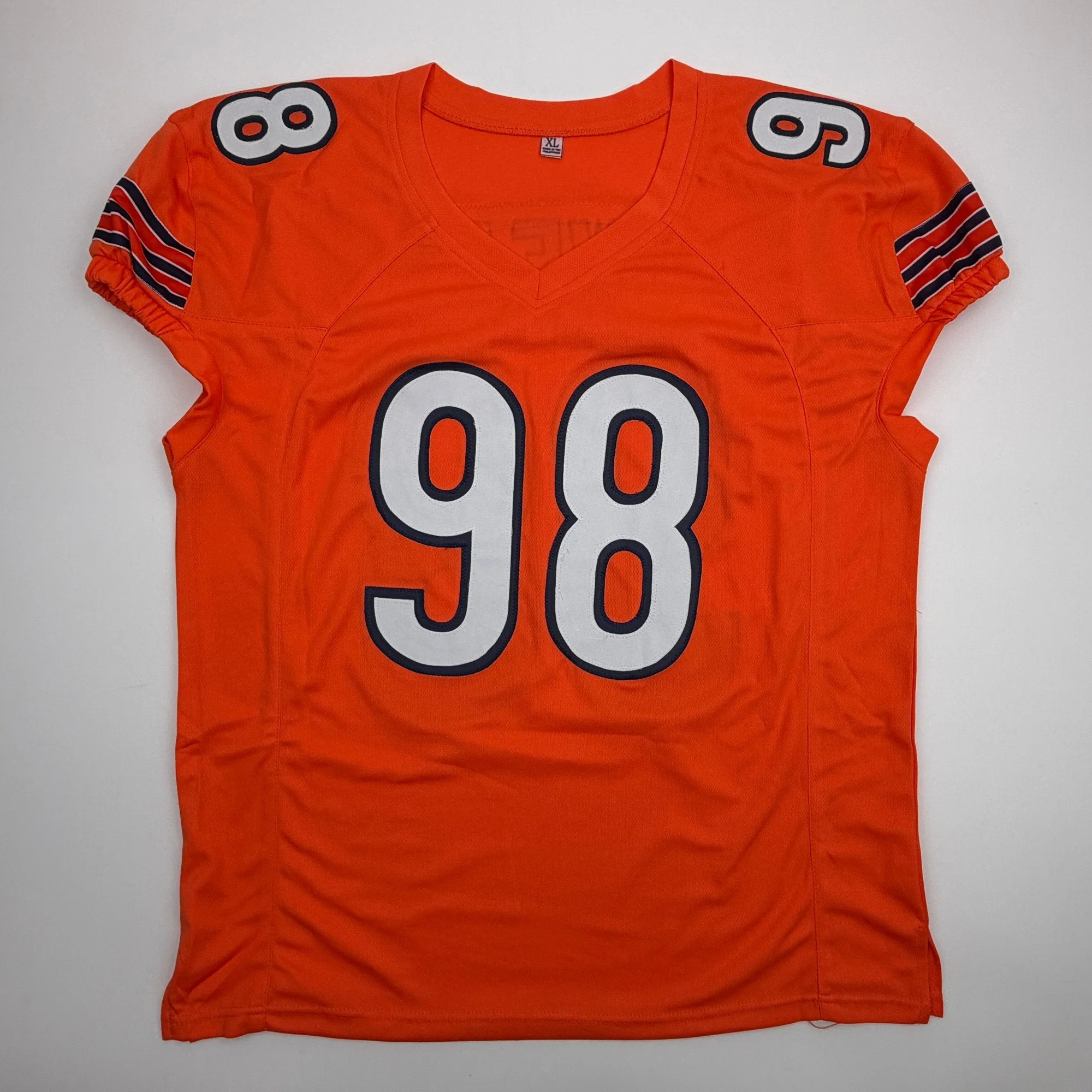 Autographed/Signed Montez Sweat Chicago Orange Pro Cut Football Jersey JSA COA - Image 4