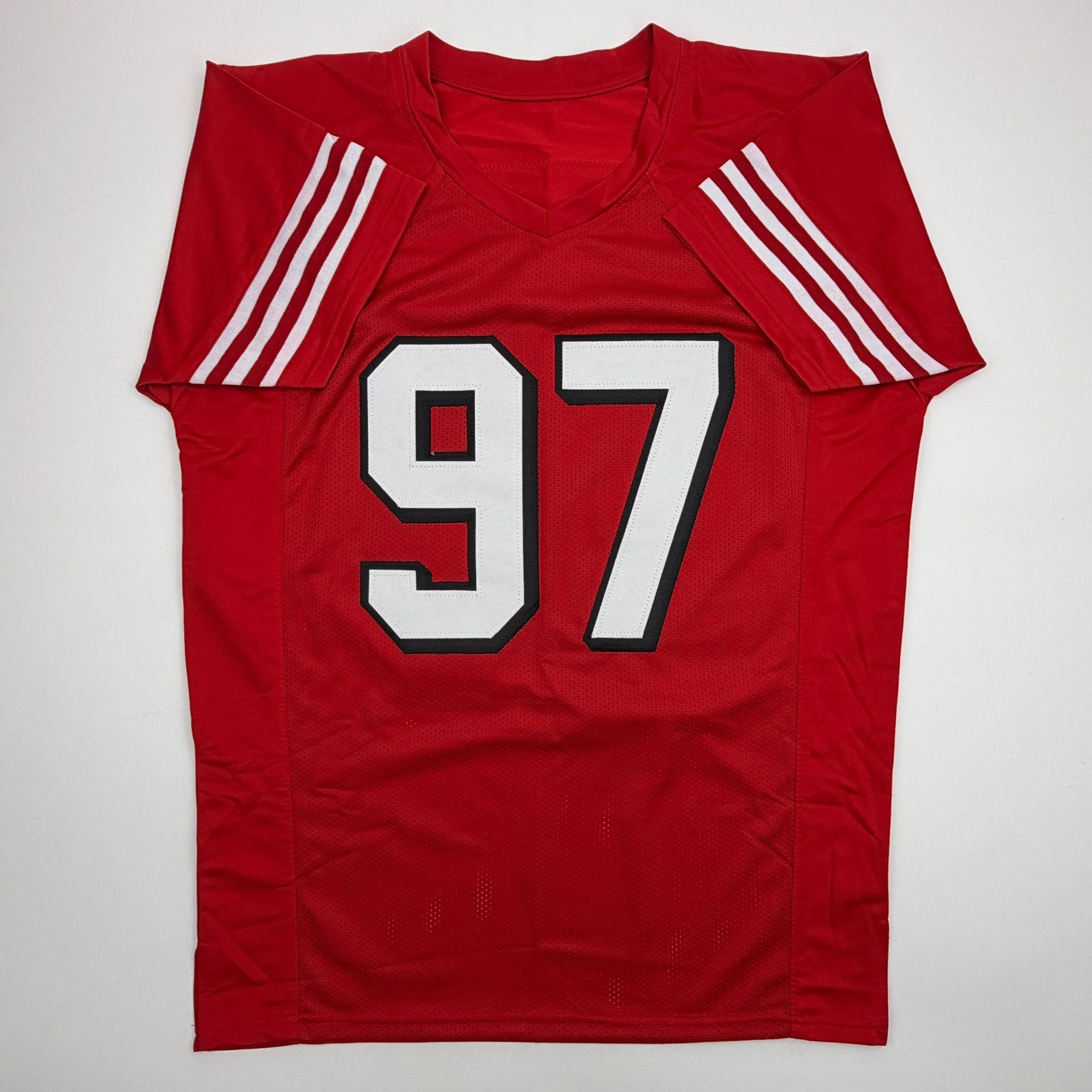 Autographed/Signed Nick Bosa San Francisco Red Alternate Football Jersey Beckett BAS COA - Image 4