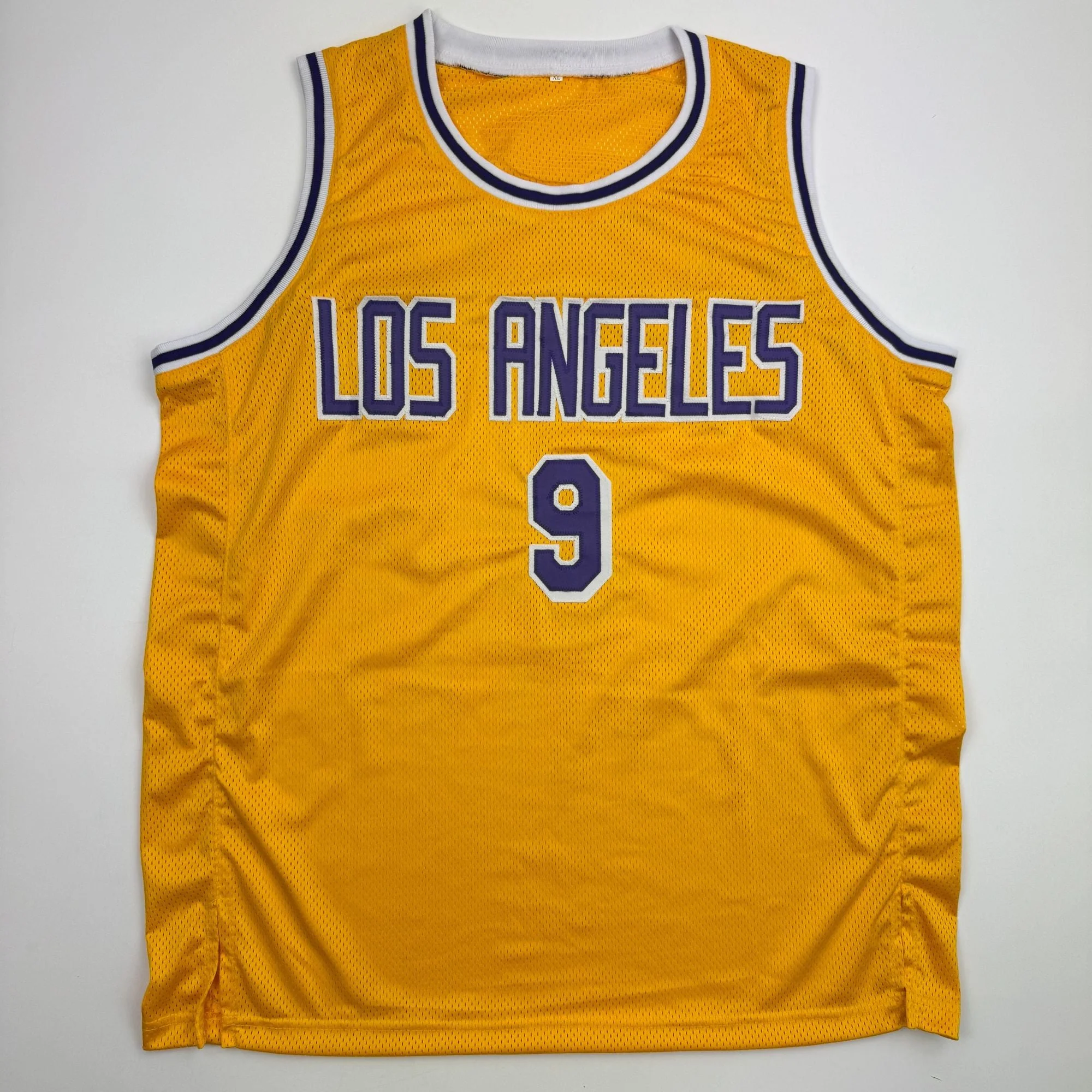 Autographed/Signed Nick Van Exel Los Angeles Yellow Basketball Jersey JSA COA - Image 4