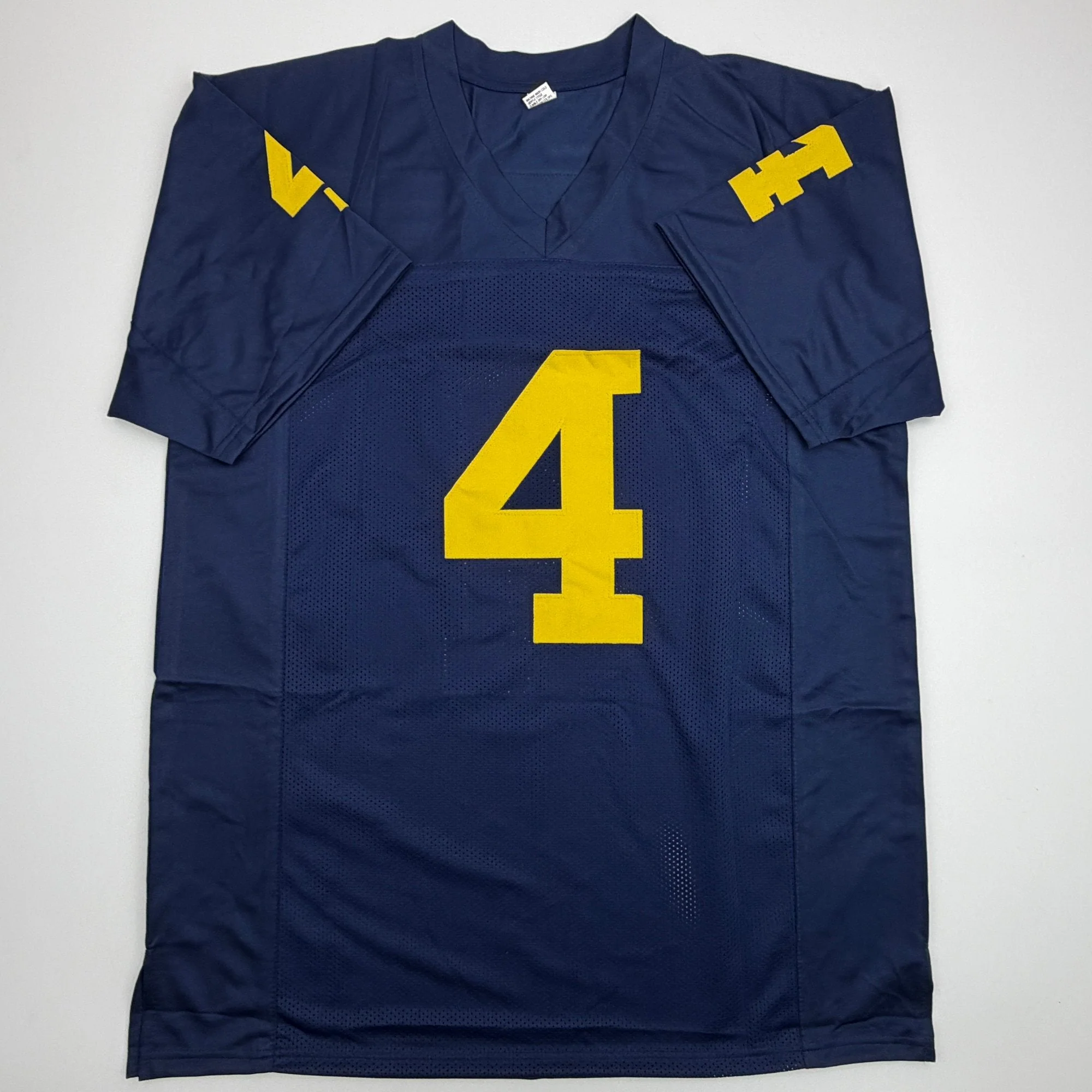 Autographed/Signed Nico Collins Michigan Blue College Football Jersey Beckett BAS COA - Image 4