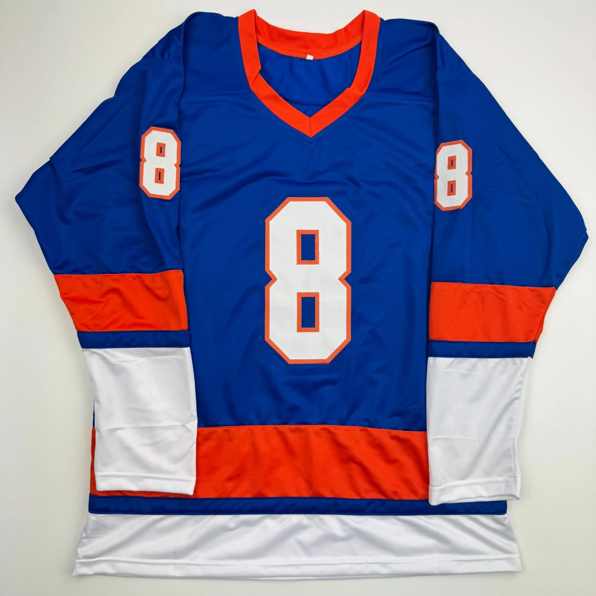 Autographed/Signed Noah Dobson New York Blue Hockey Jersey JSA COA - Image 4