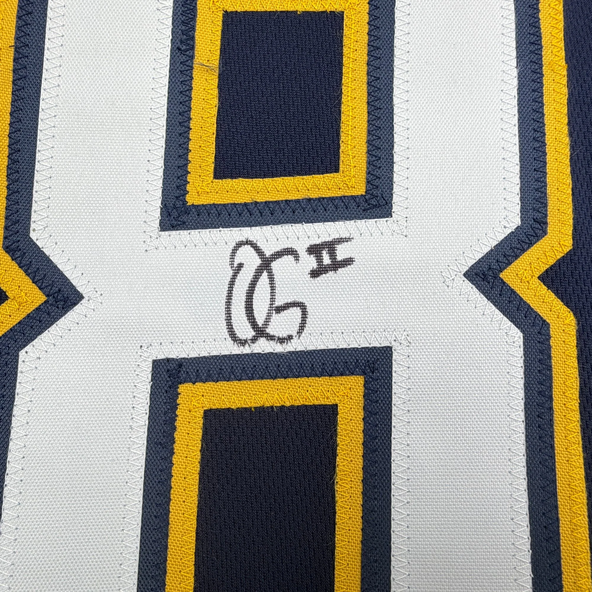 Autographed/Signed Oronde Gadsden Los Angeles San Diego Navy Blue Pro Cut Football Jersey Beckett BAS COA - Image 3