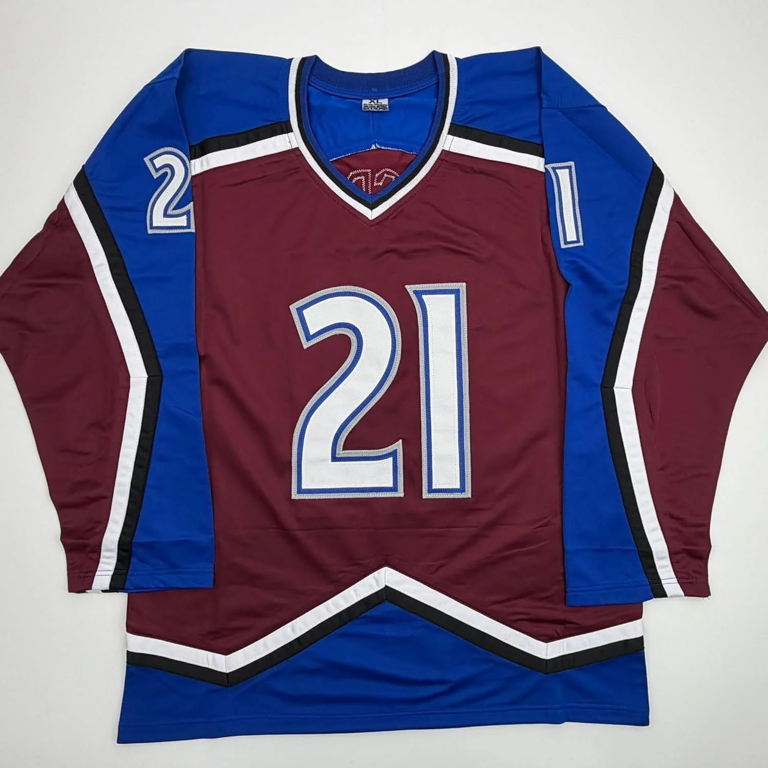 Autographed/Signed Peter Forsberg Colorado Maroon Hockey Jersey JSA COA - Image 4