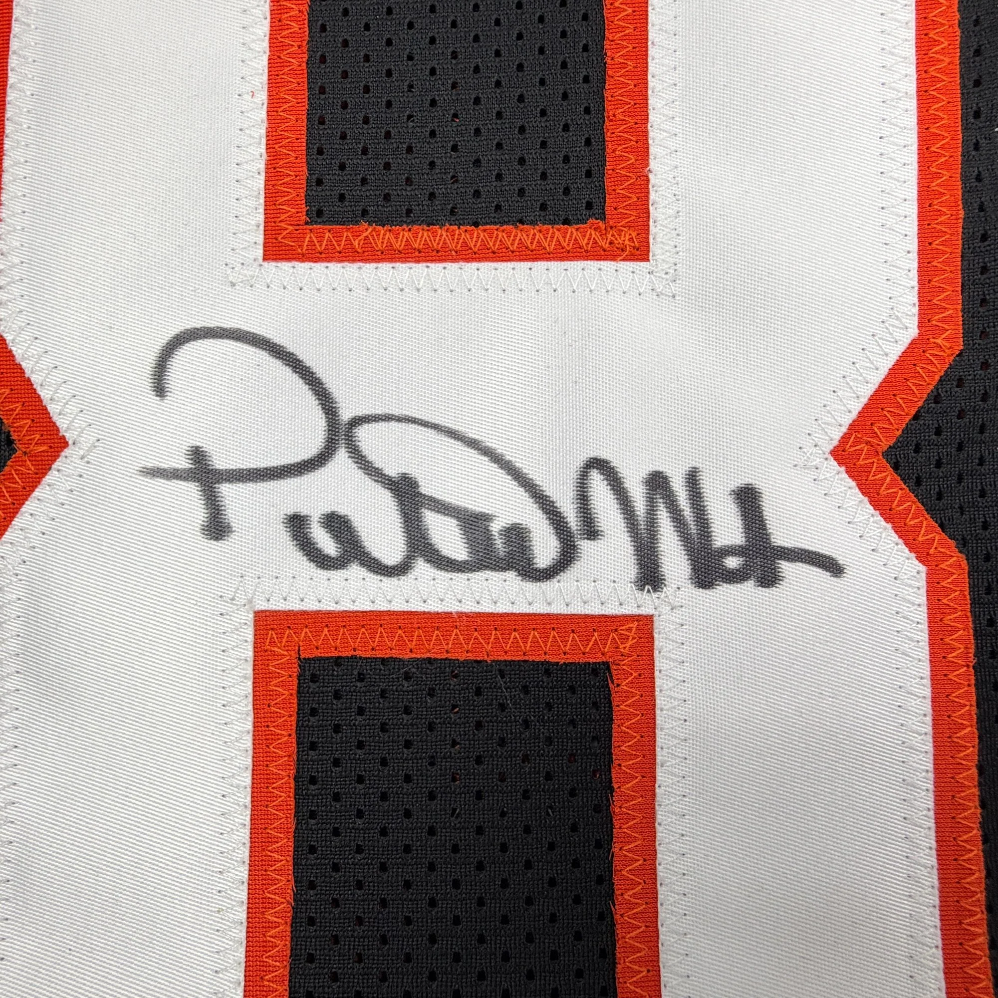 Autographed/Signed Peter Warrick Cincinnati Black Football Jersey Beckett BAS COA - Image 3