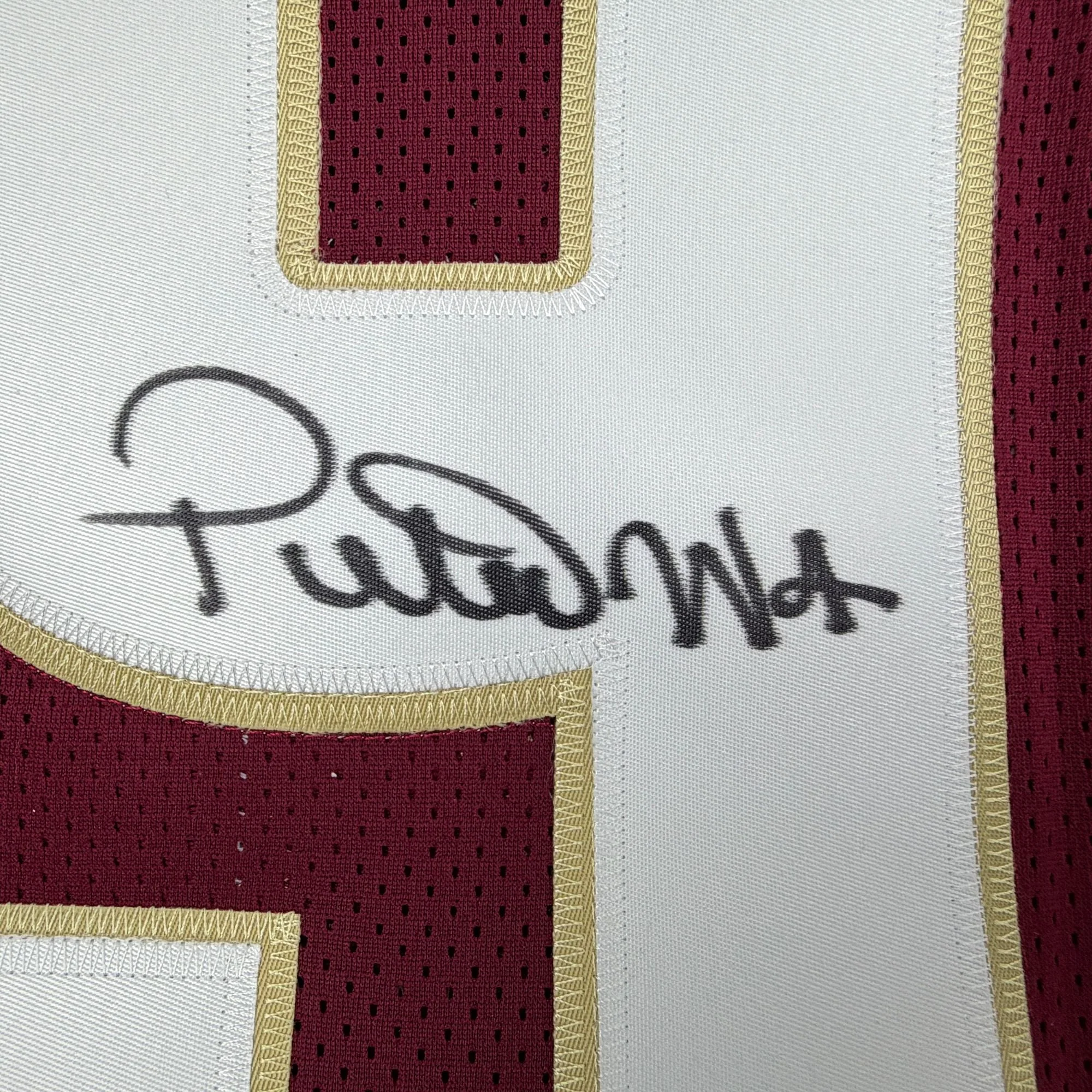 Autographed/Signed Peter Warrick Florida State FSU Maroon College Football Jersey Beckett BAS COA - Image 3