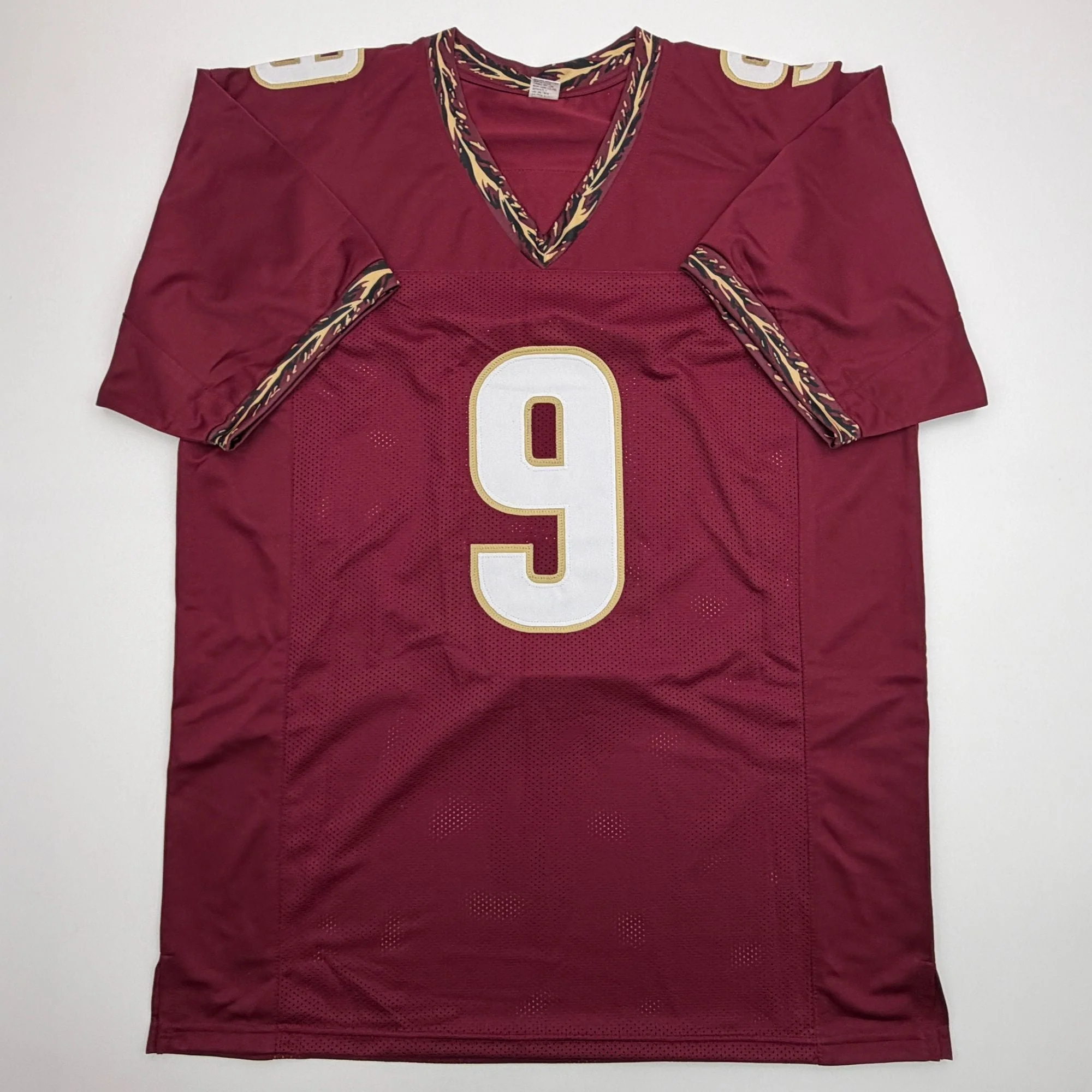 Autographed/Signed Peter Warrick Florida State FSU Maroon College Football Jersey Beckett BAS COA - Image 4