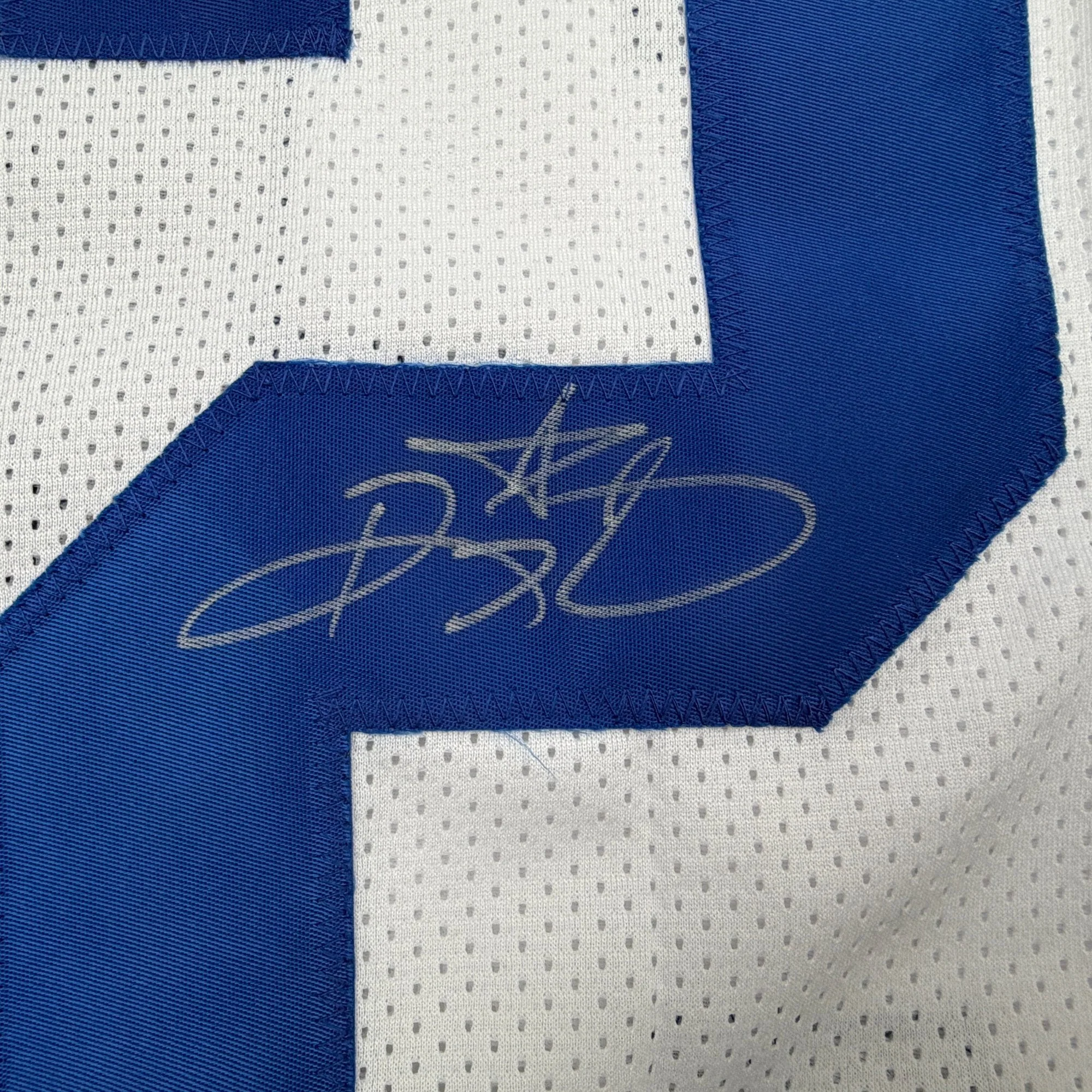 Autographed/Signed Ricky Watters Seattle White Football Jersey Beckett BAS COA - Image 3