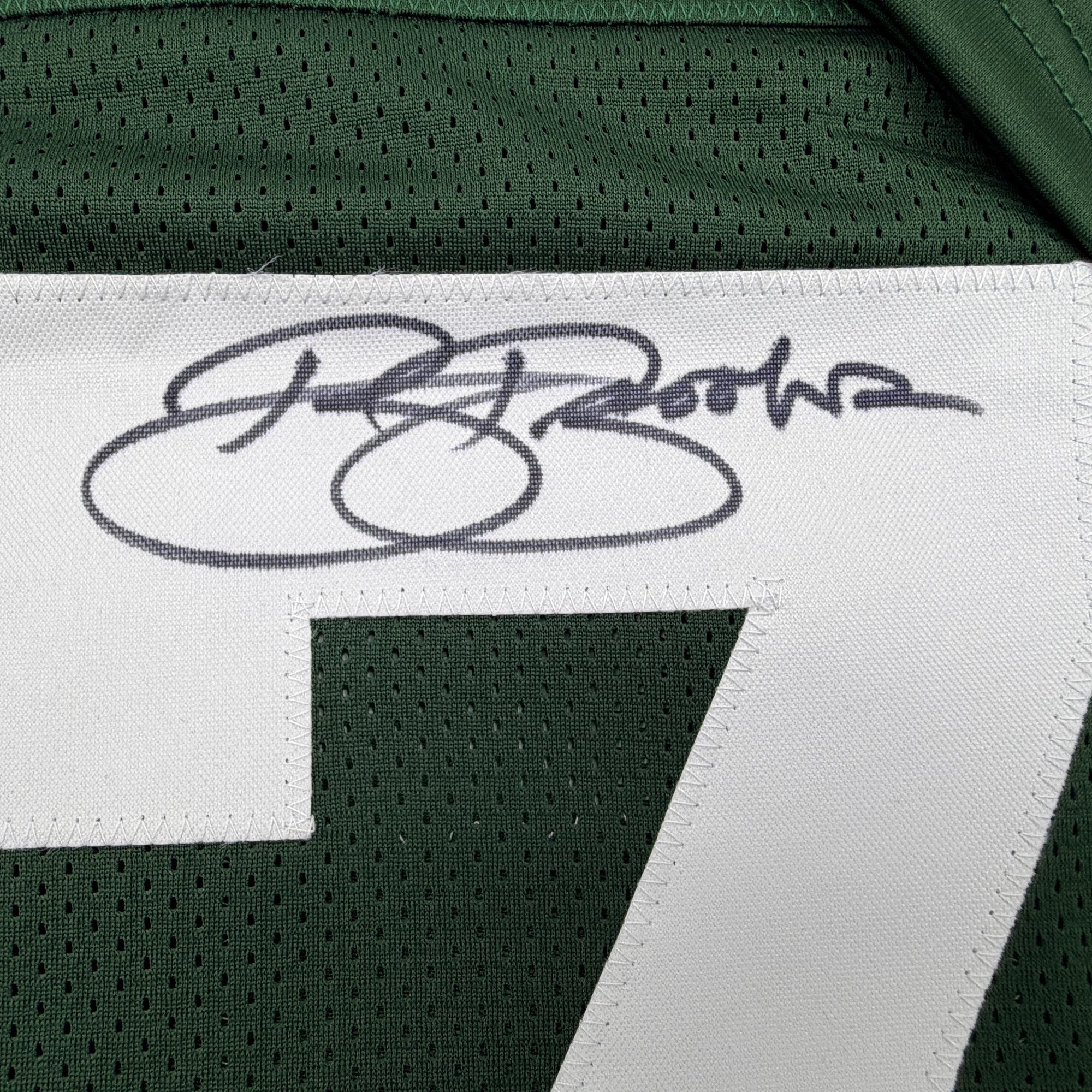 Autographed/Signed Robert Brooks Green Bay Green Football Jersey JSA COA - Image 3