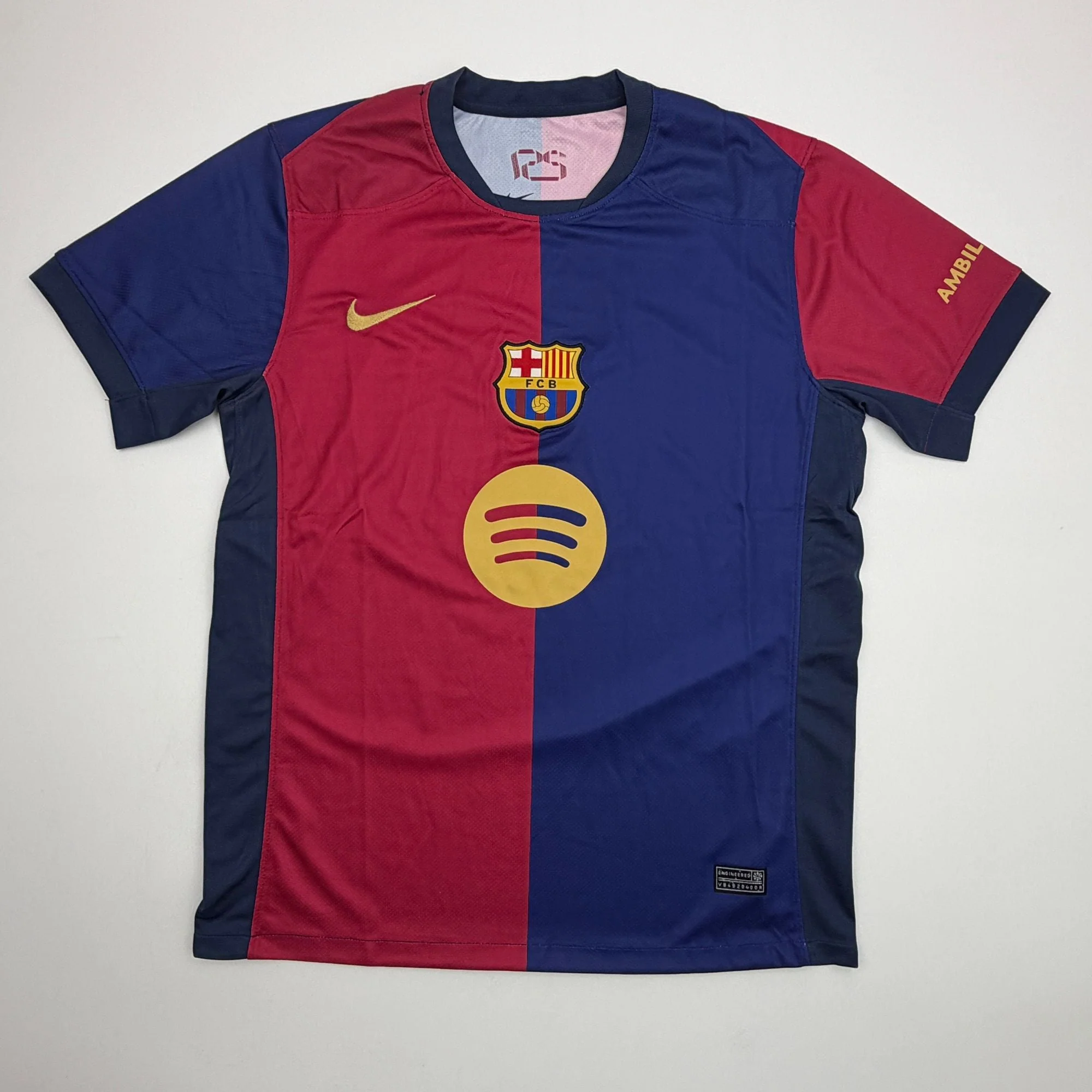 Autographed/Signed Robert Lewandowski FC Barcelona Blue/Red Soccer Futbol Jersey Beckett BAS COA - Image 4