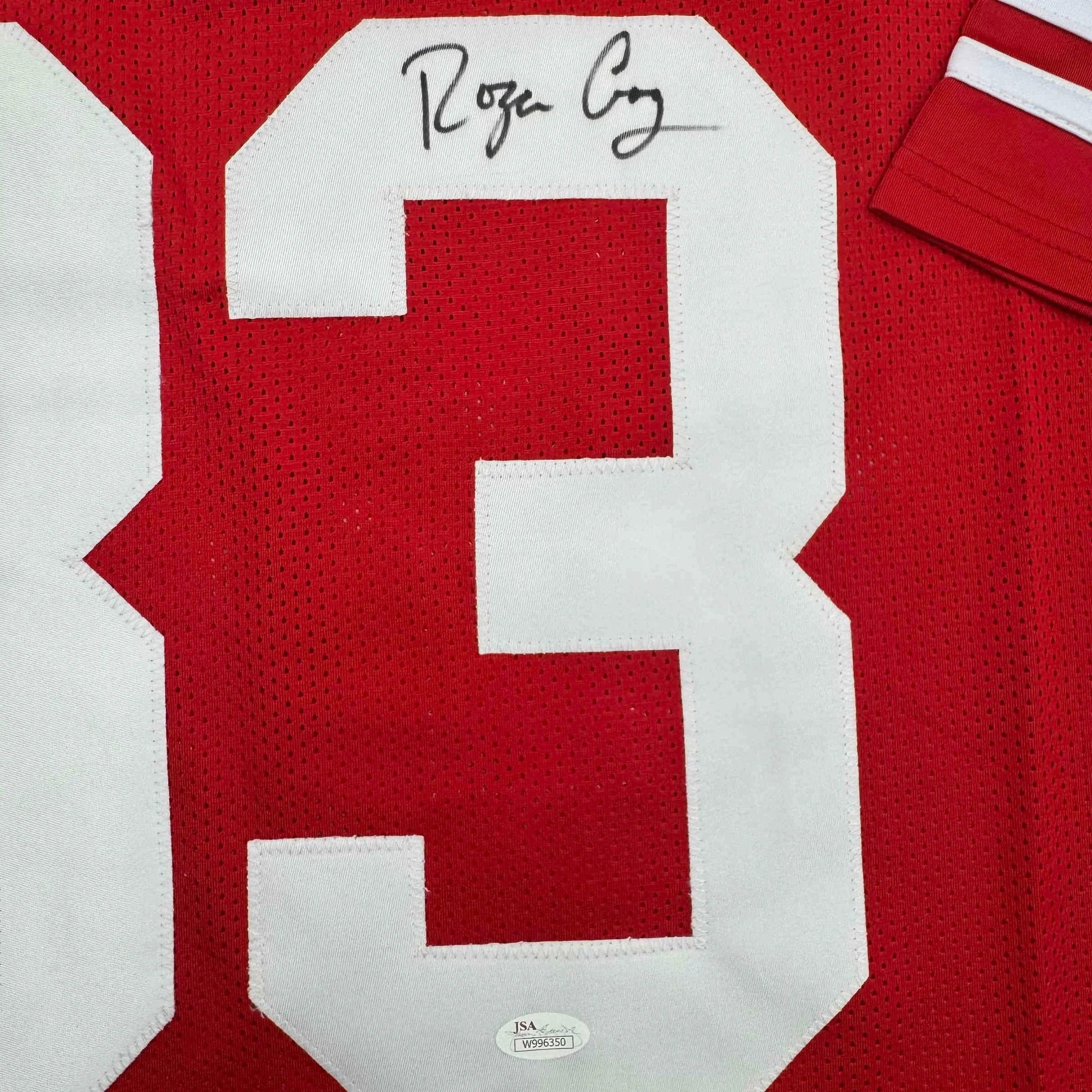 Autographed/Signed Roger Craig San Francisco Red Football Jersey JSA COA - Image 3