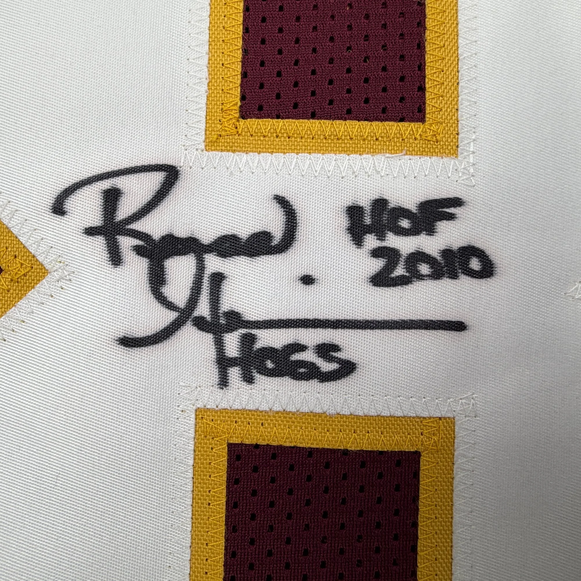 Autographed/Signed Russ Grimm HOF 2010 Washington Maroon Football Jersey JSA COA - Image 3