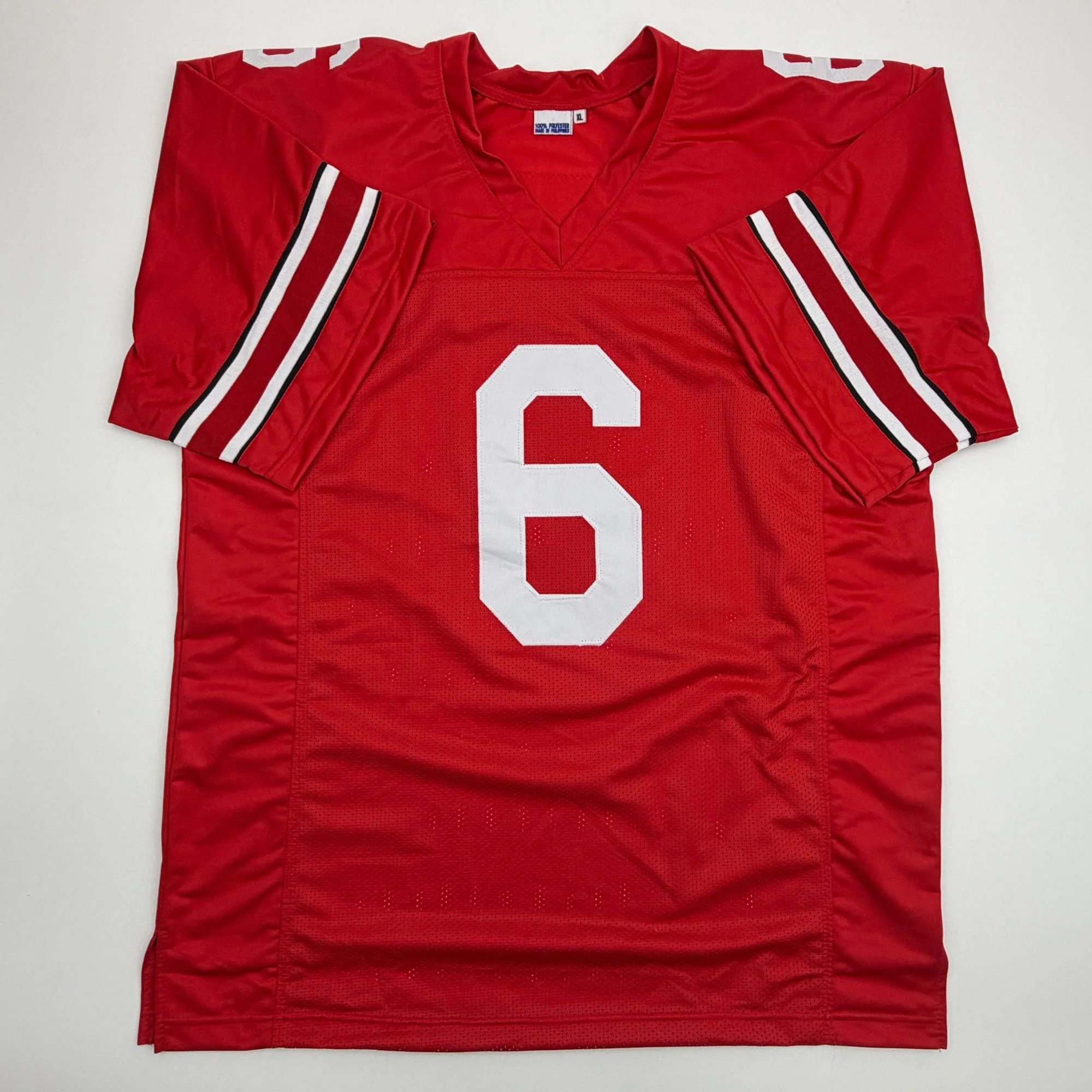 Autographed/Signed Sam Hubbard Ohio State Red College Football Jersey JSA COA - Image 4