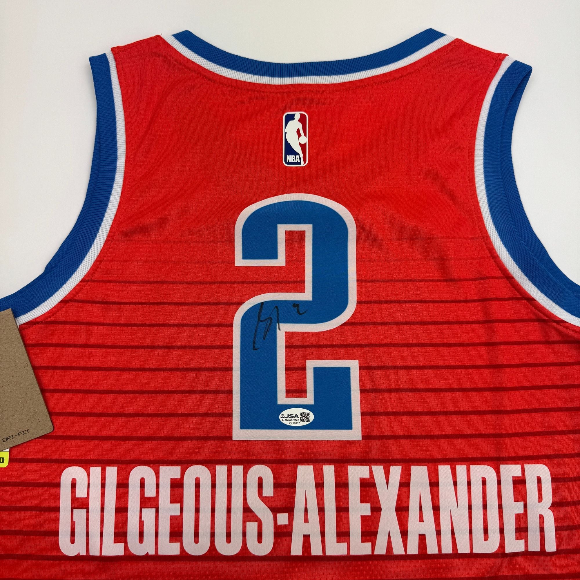 Autographed/Signed Shai Gilgeous-Alexander SGA Oklahoma City OKC Thunder Orange Authentic Basketball Jersey JSA COA - Image 2