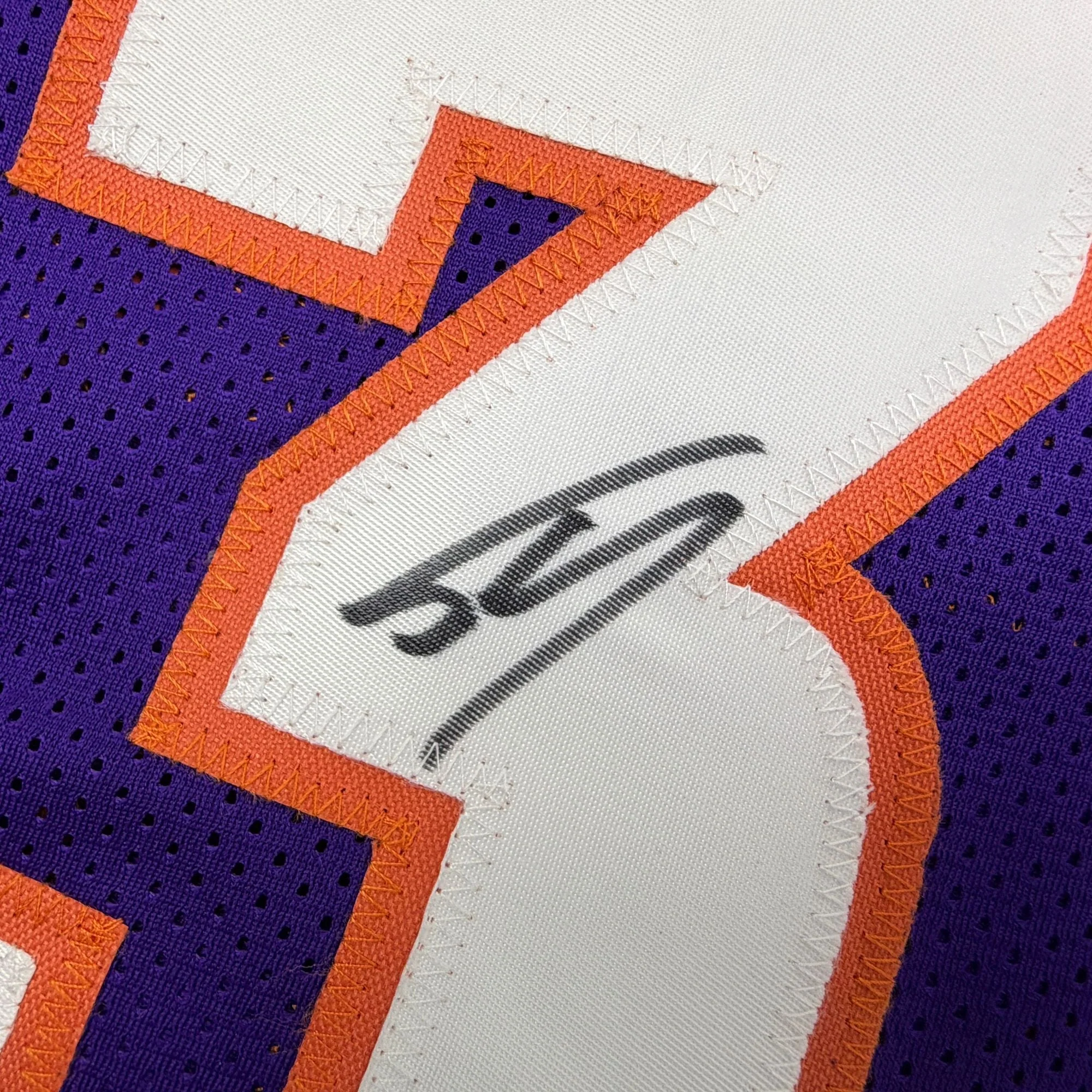 Autographed/Signed Shaquille Shaq O'Neal Phoenix Purple Basketball Jersey Beckett BAS COA - Image 3