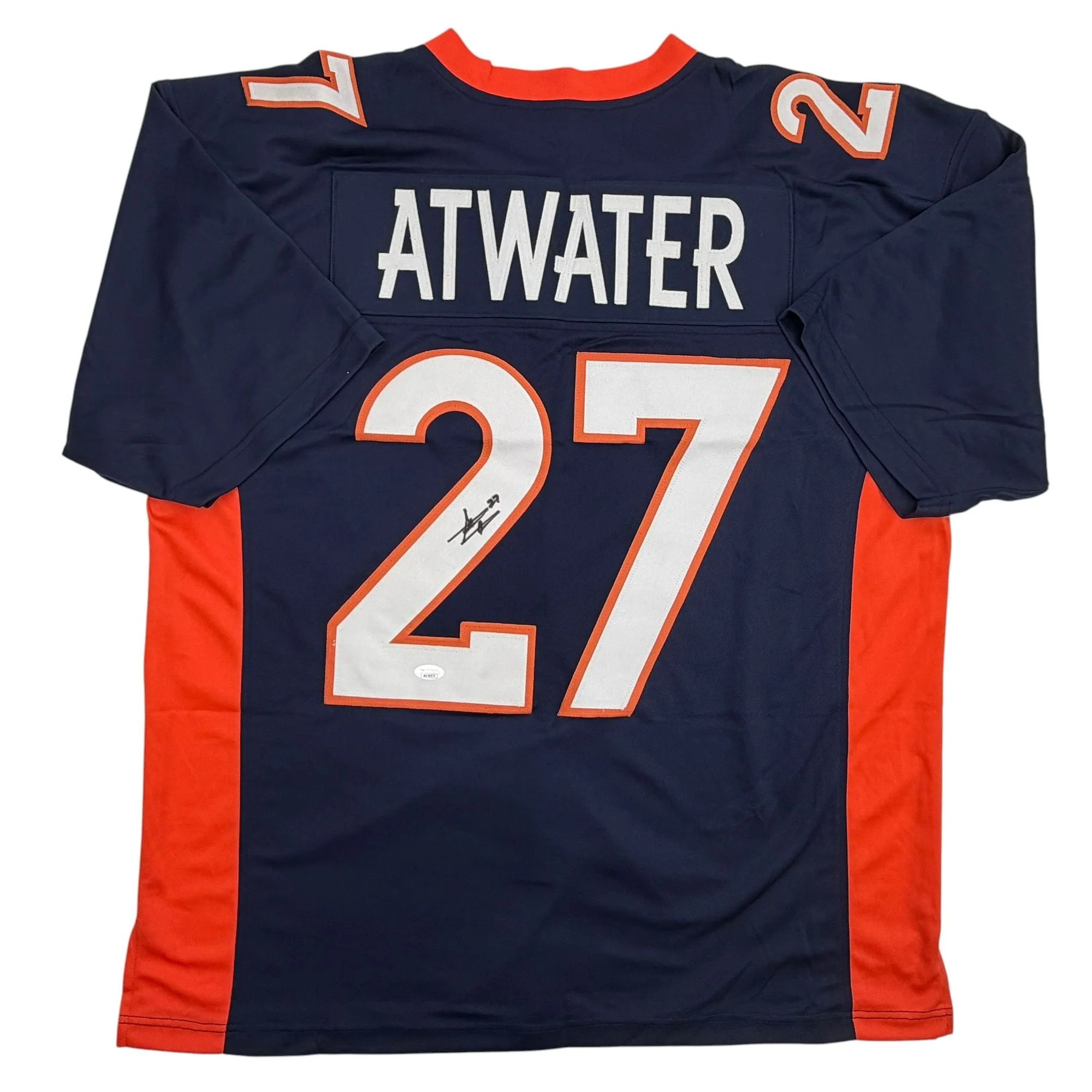 Autographed/Signed Steve Atwater Denver Blue Football Jersey JSA COA