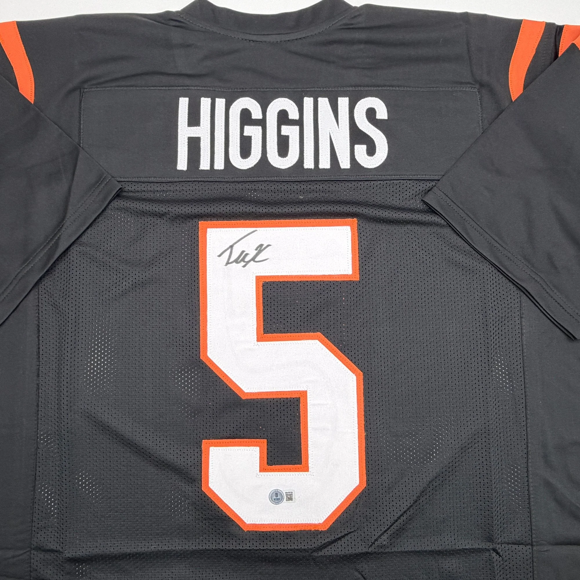 Autographed/Signed Tee Higgins Cincinnati Black Football Jersey Beckett BAS COA - Image 2