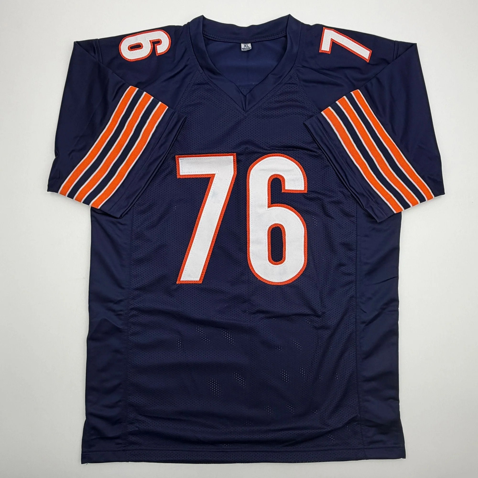 Autographed/Signed Teven Jenkins Chicago Blue Football Jersey Beckett BAS COA - Image 4