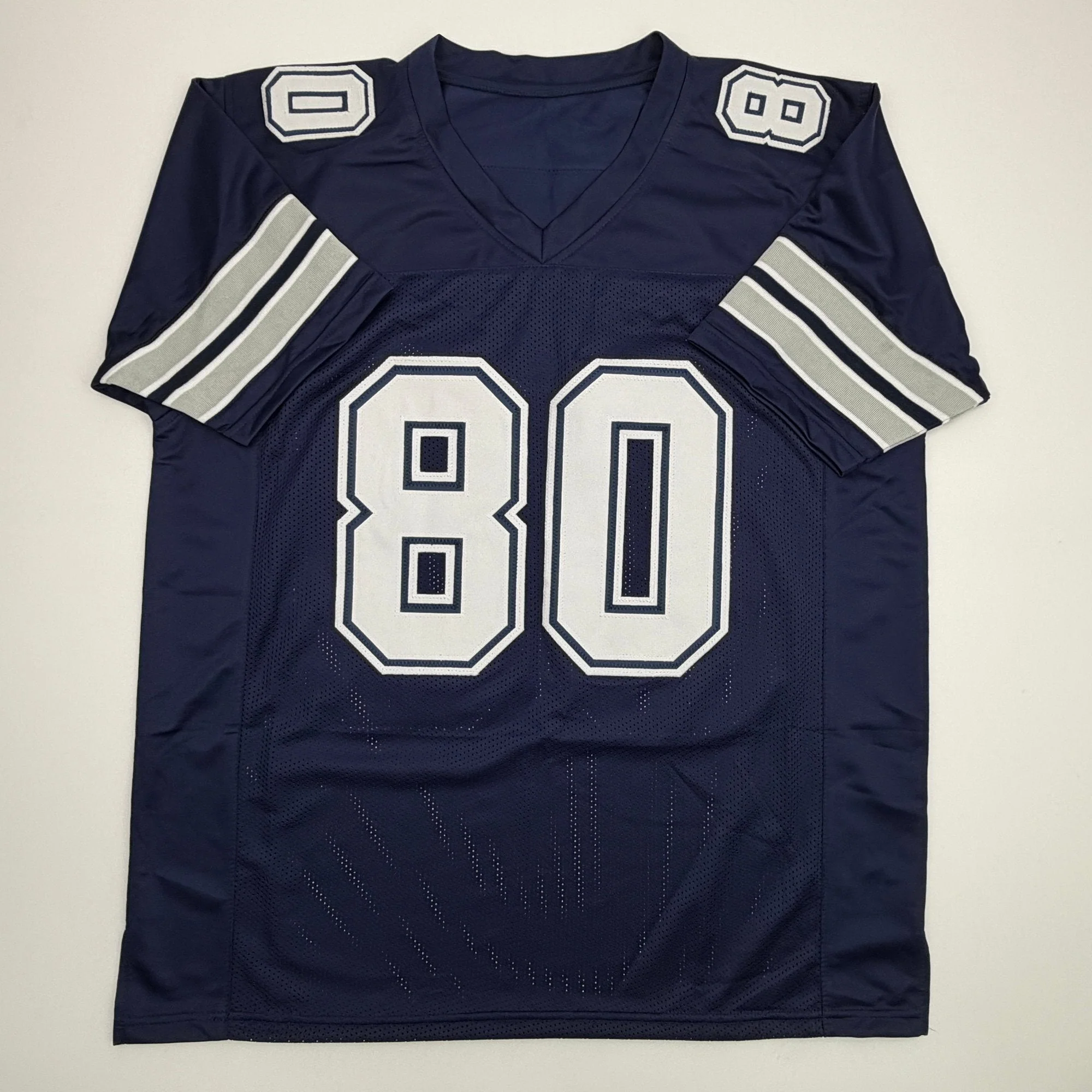 Autographed/Signed Tony Hill Dallas Blue Football Jersey JSA COA - Image 4