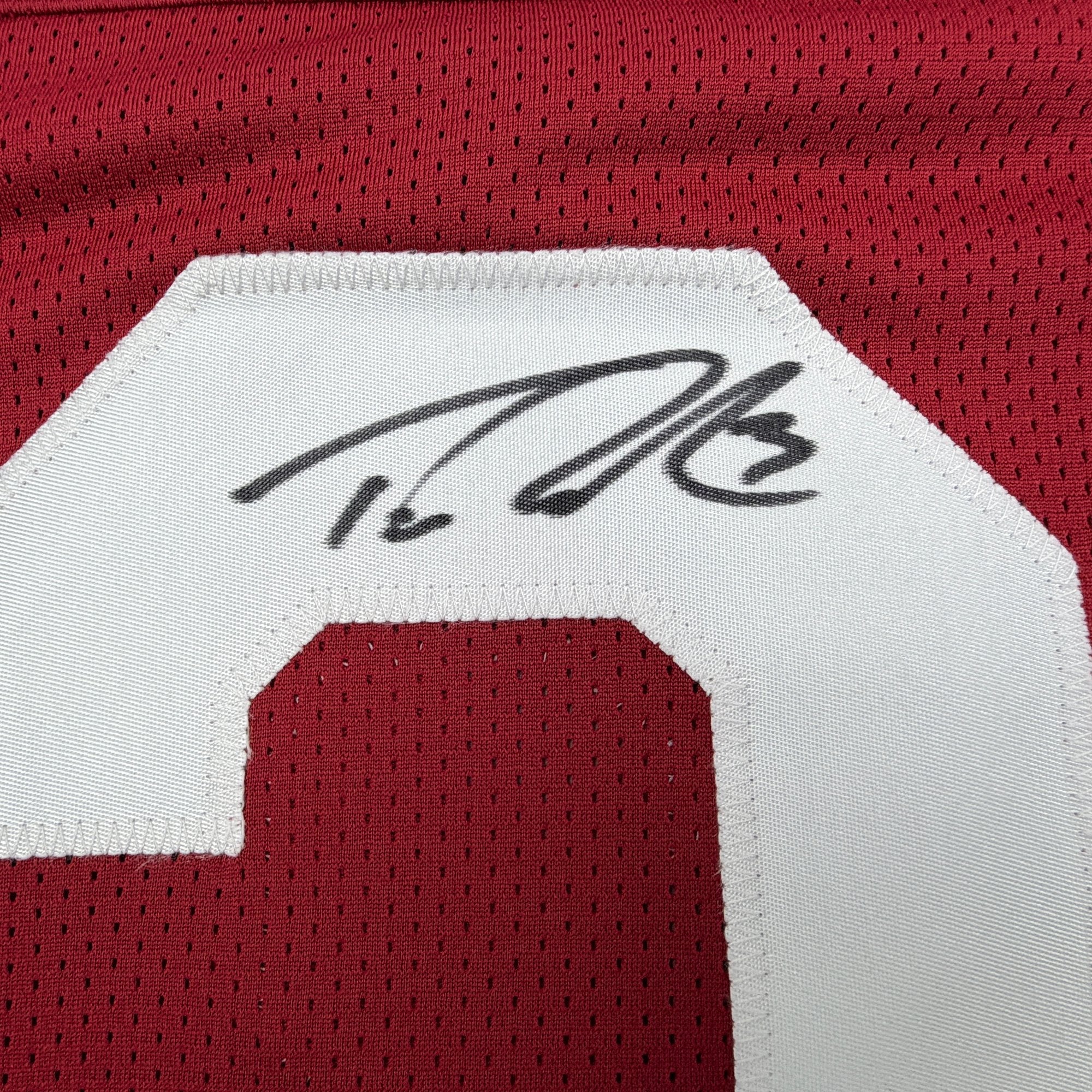 Autographed/Signed Trent Richardson Roll Tide Alabama Red College Football Jersey Beckett BAS COA - Image 3