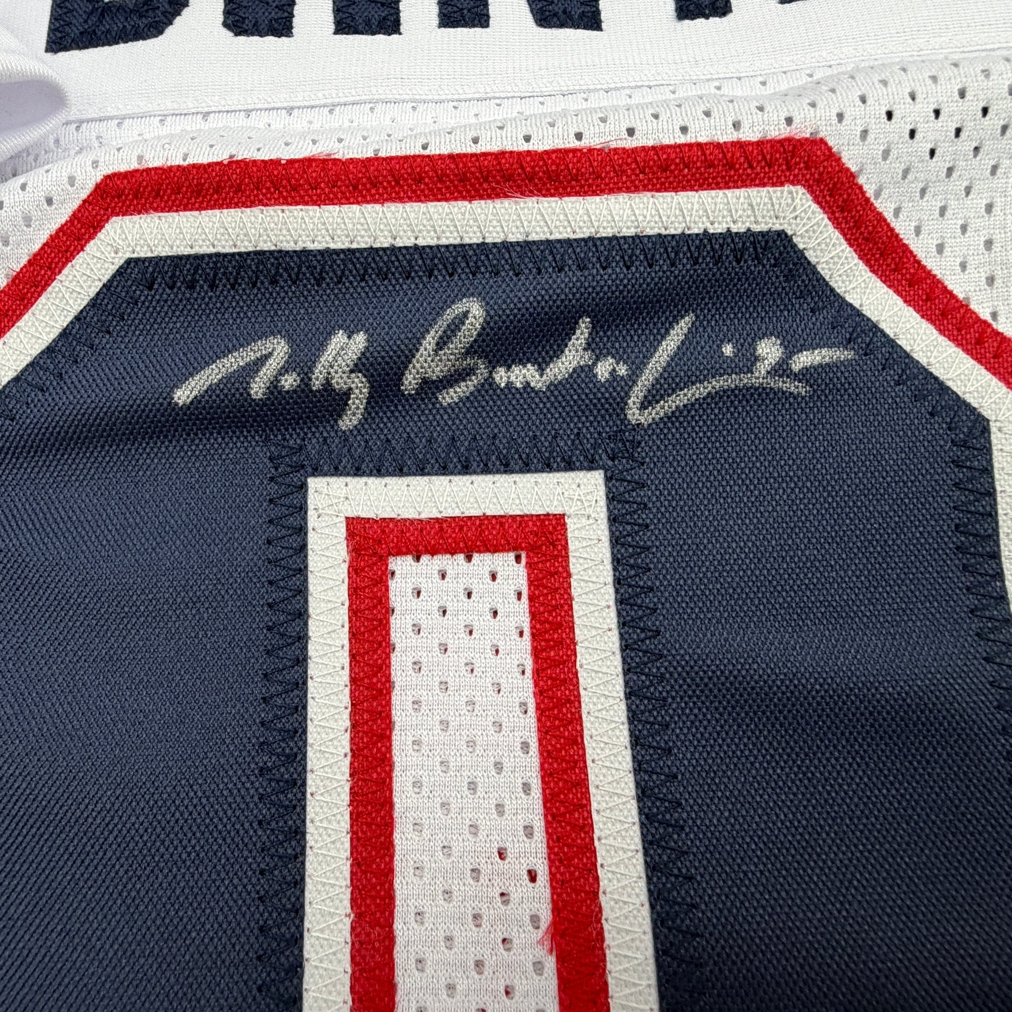 Autographed/Signed Tully Banta-Cain New England White Football Jersey JSA COA - Image 3