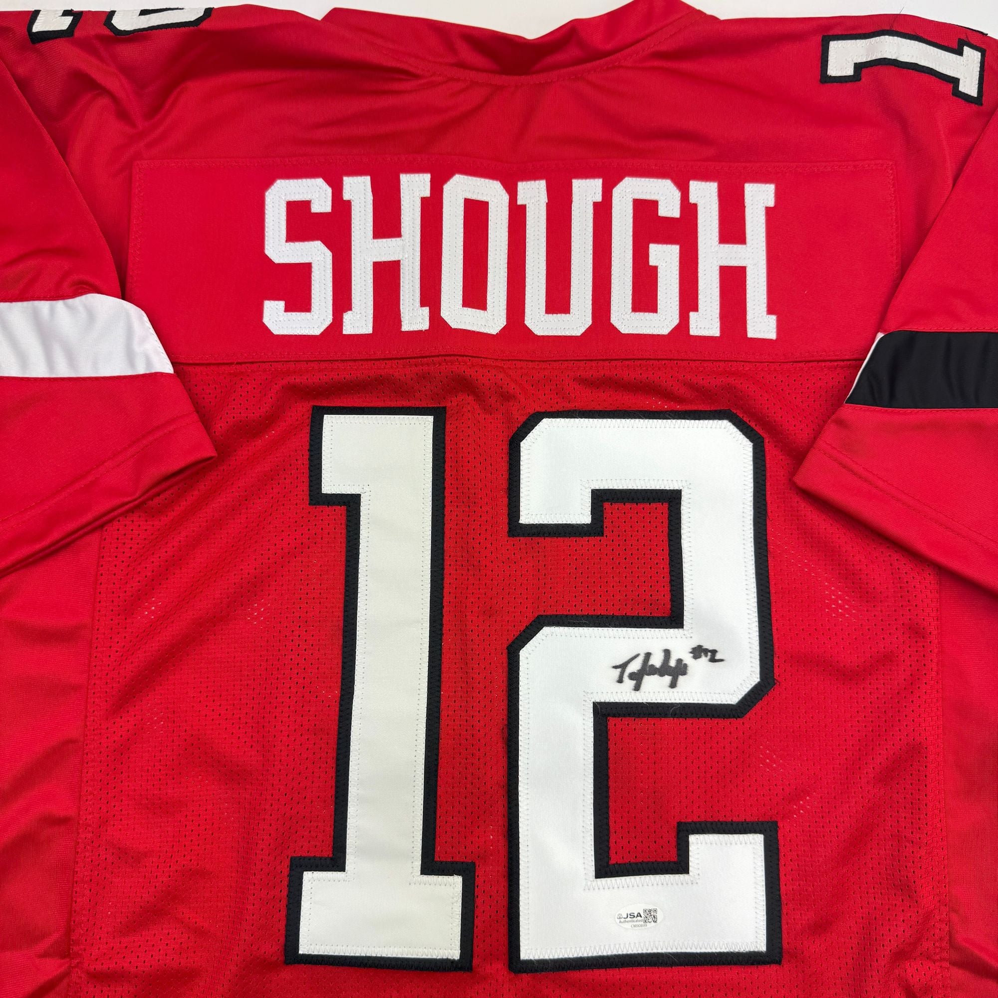 Autographed/Signed Tyler Shough Texas Tech Red College Football Jersey JSA COA - Image 2