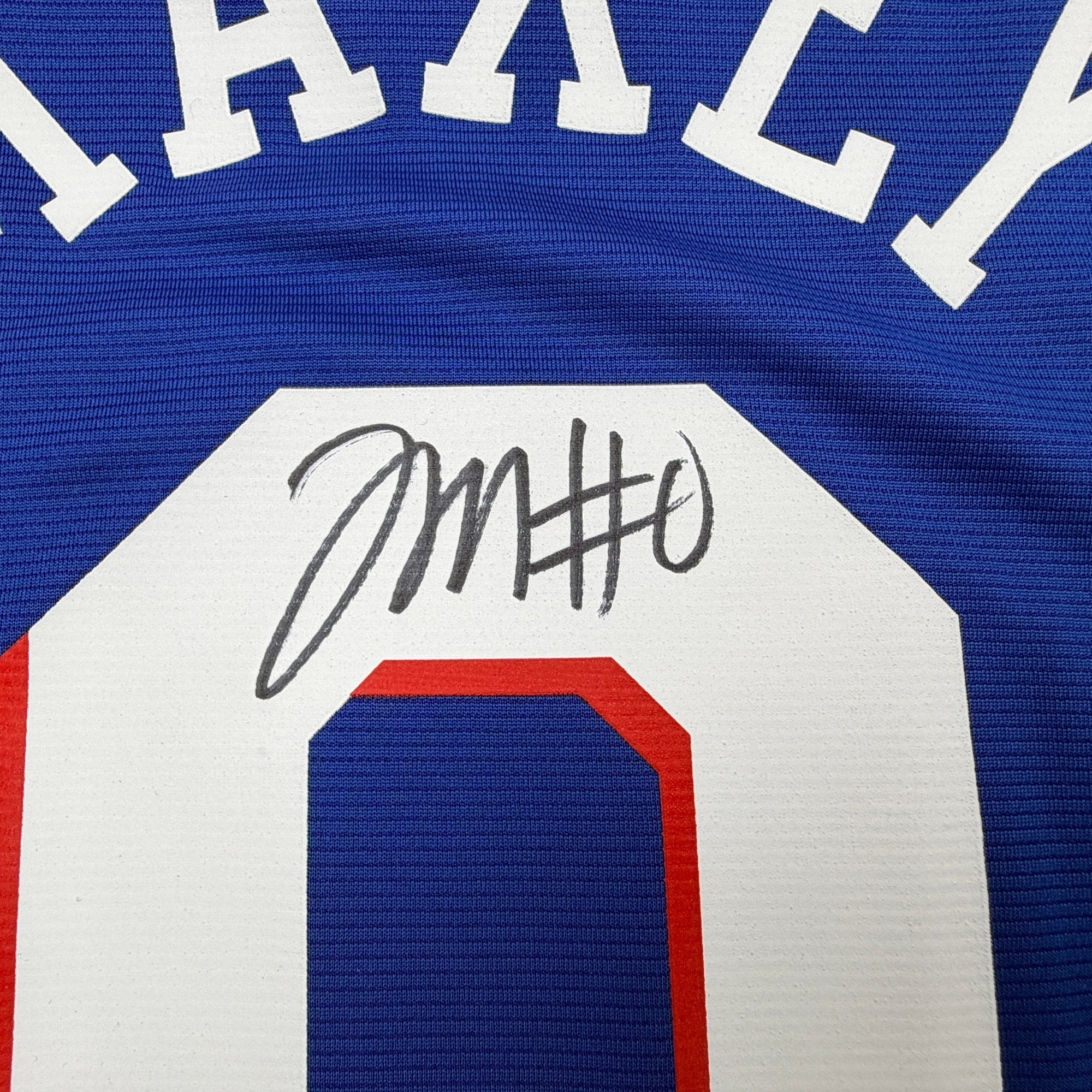 Autographed/Signed Tyrese Maxey Philadelphia 76ers Sixers Blue Authentic Basketball Jersey Fanatics COA - Image 3