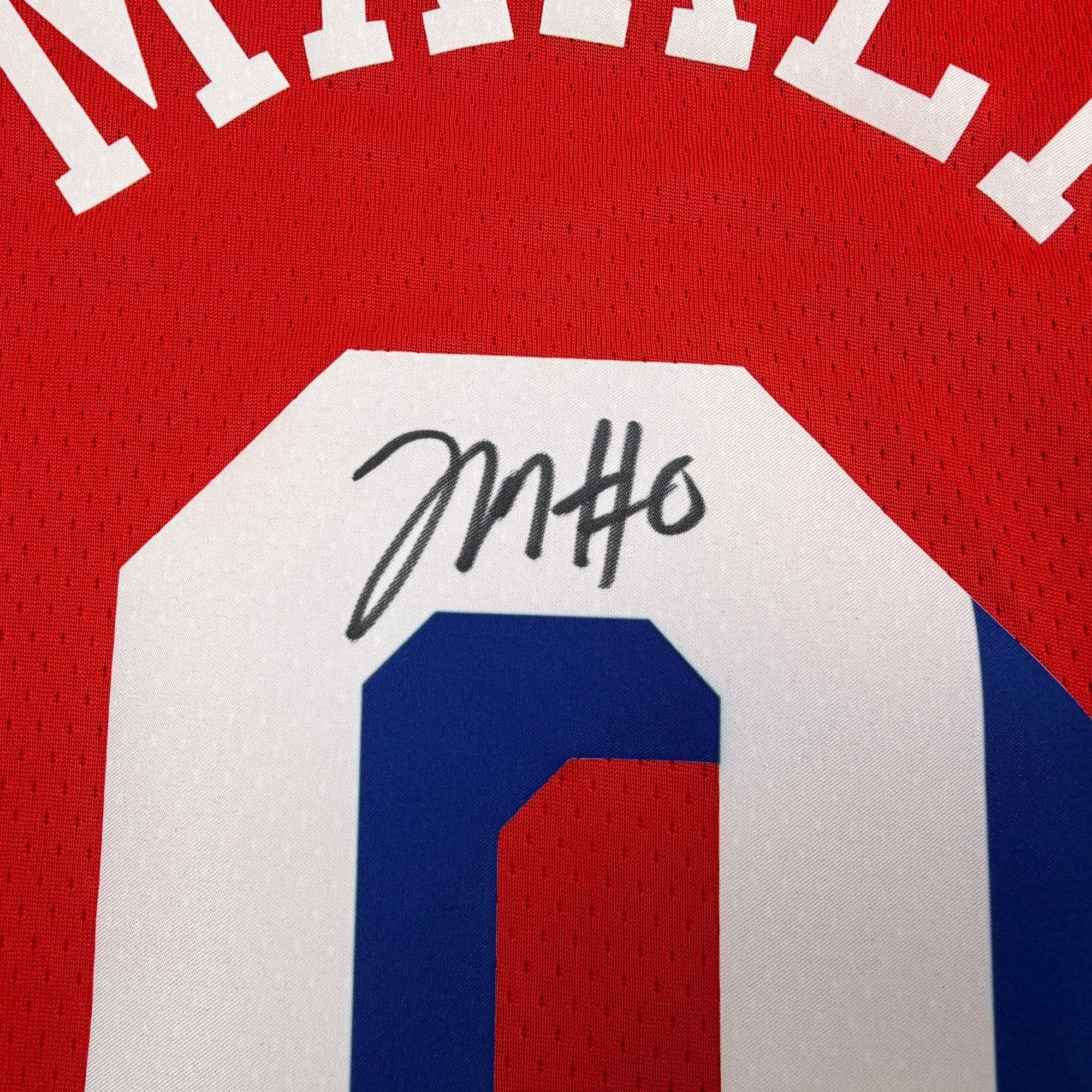 Autographed/Signed Tyrese Maxey Philadelphia 76ers Sixers Red Authentic Basketball Jersey Fanatics COA - Image 3