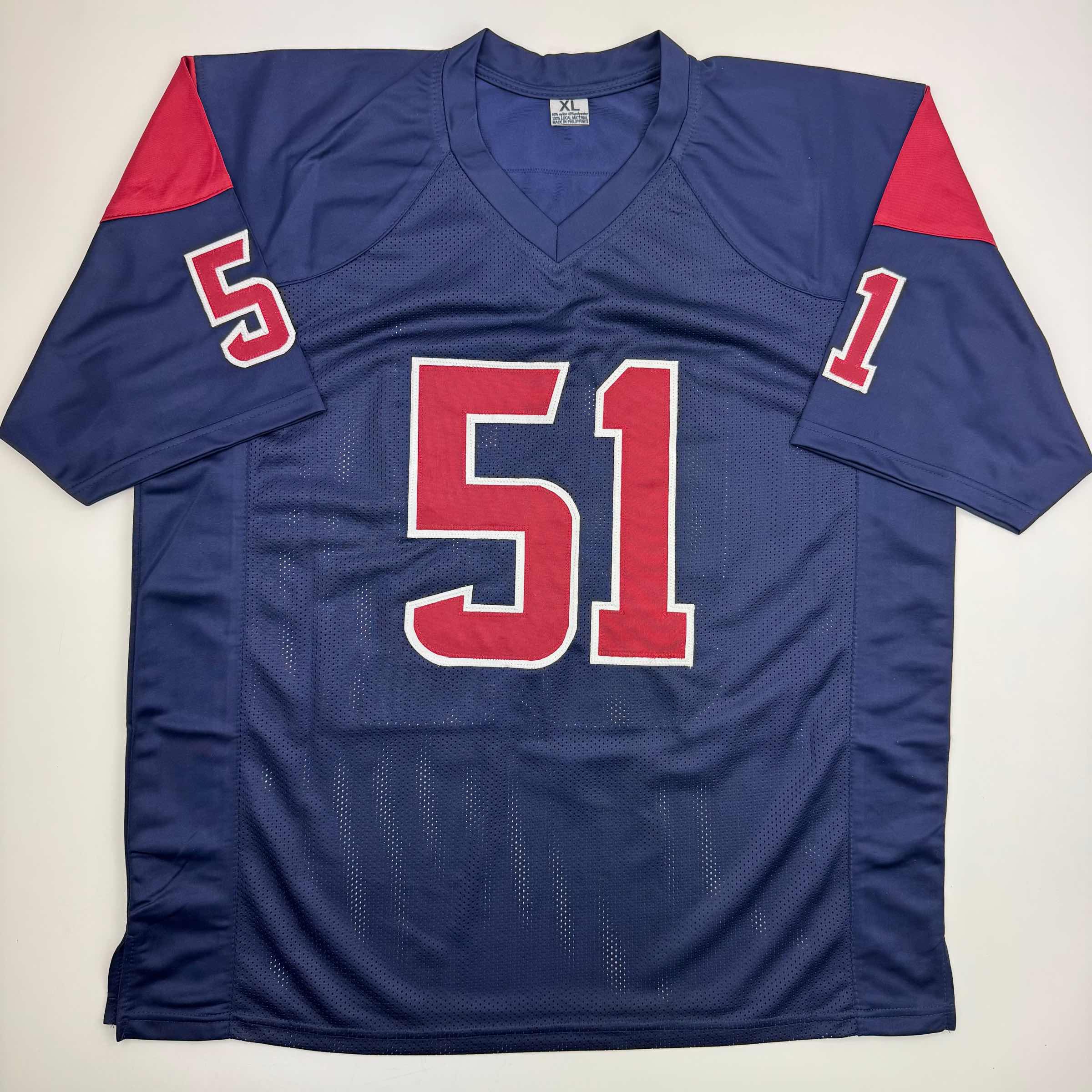 Autographed/Signed Will Anderson Jr. Houston Blue Alternate Football Jersey JSA COA - Image 4