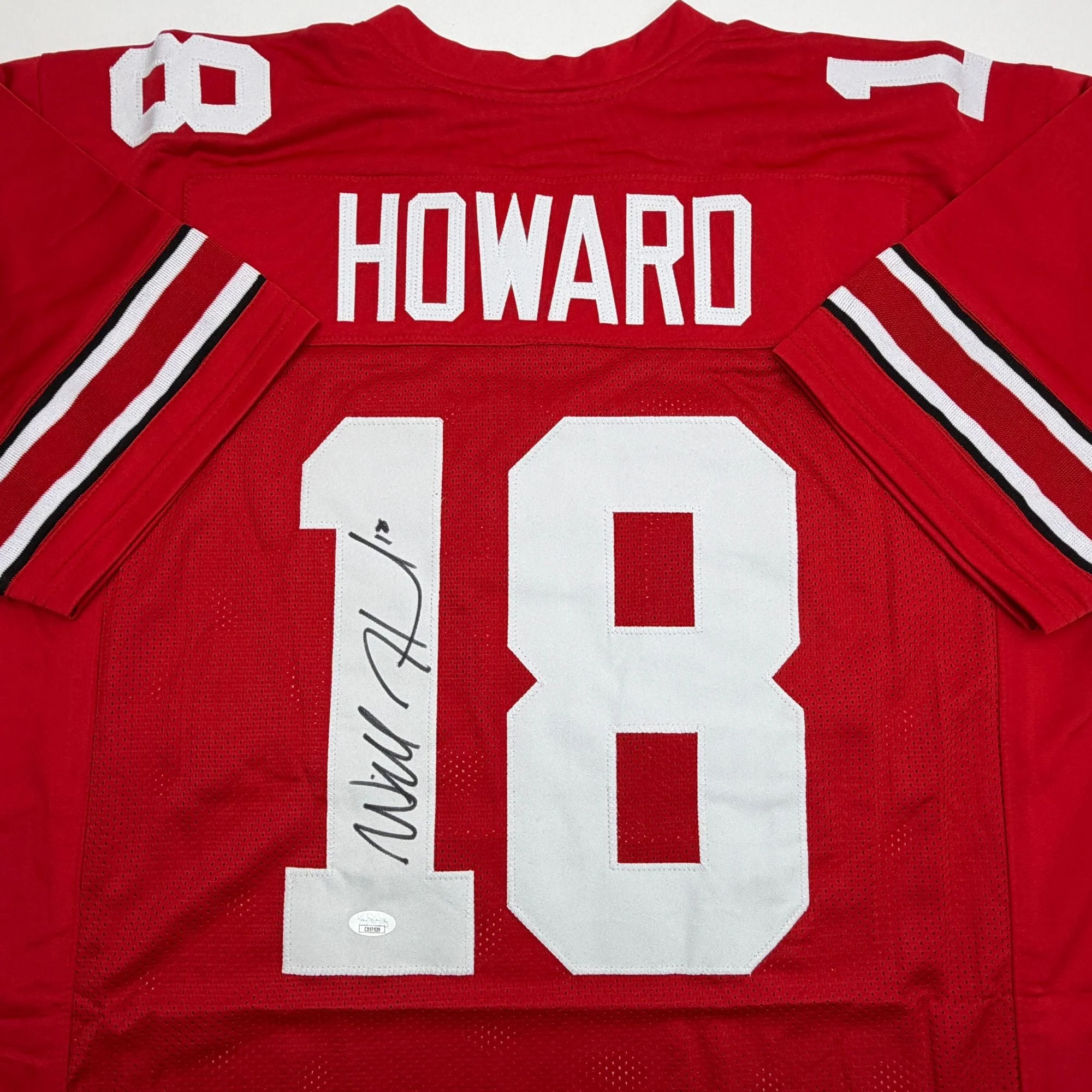 Autographed/Signed Will Howard Ohio State Red College Football Jersey JSA COA - Image 2