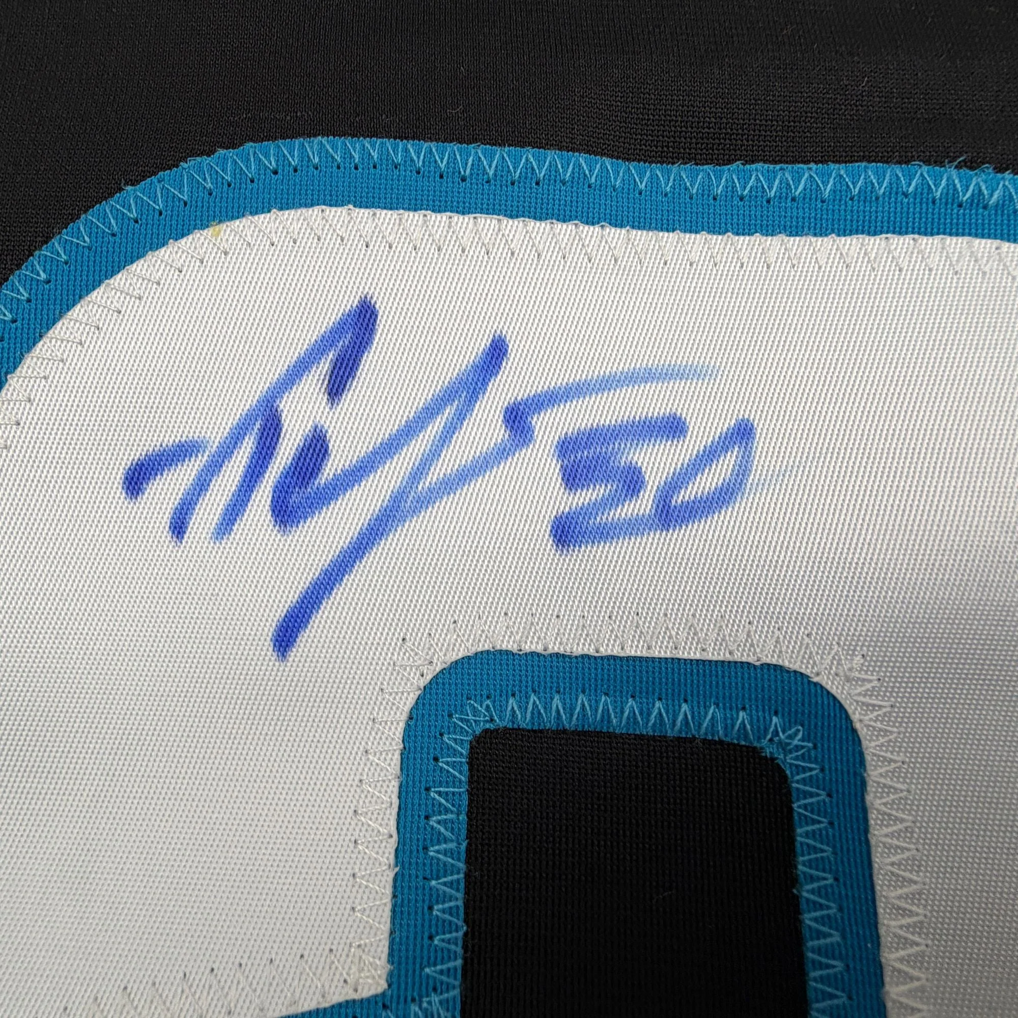 Autographed/Signed Yaroslav Askarov San Jose Black Hockey Jersey Beckett BAS COA - Image 3