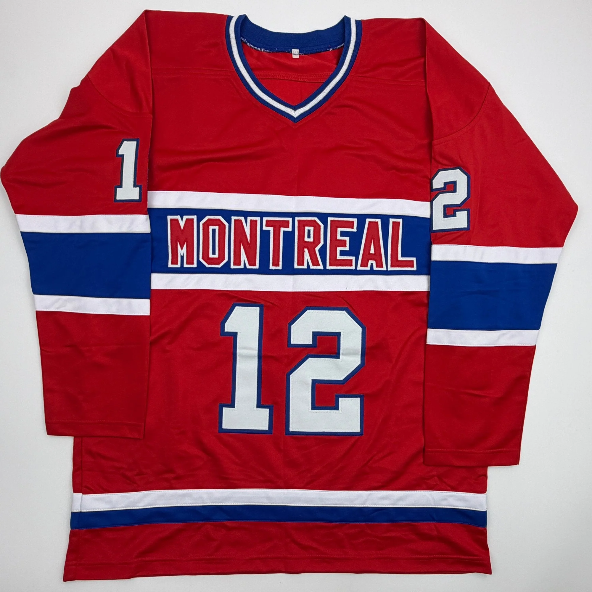 Autographed/Signed Yvan Cournoyer HOF 1982 Montreal Red Hockey Jersey JSA COA - Image 4