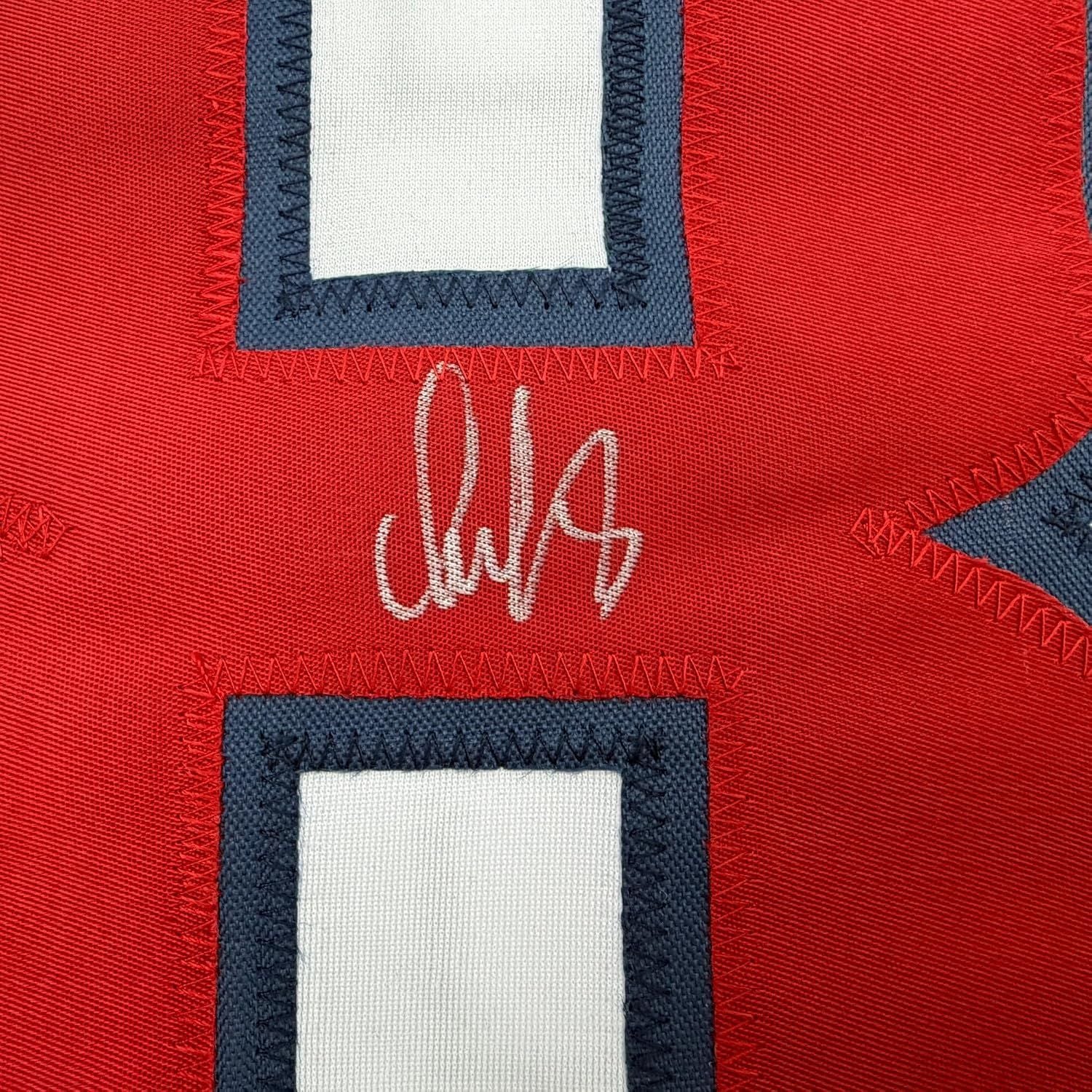 Framed Autographed/Signed 35x39 Alexander Alex Ovechkin Washington White Hockey Jersey Beckett BAS COA - Image 2