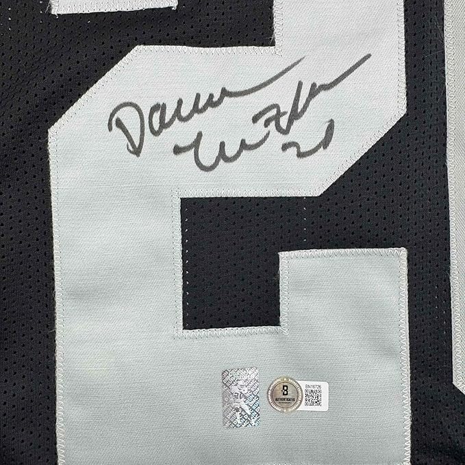 Framed Autographed/Signed Darren McFadden 35x39 Las Vegas Oakland Black Football Jersey Beckett BAS COA - Image 2