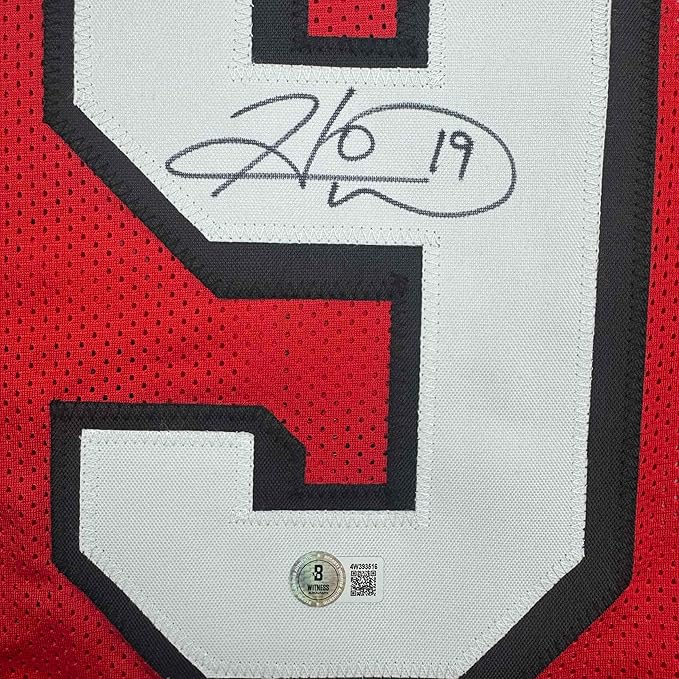 Framed Autographed/Signed Hines Ward 35x39 Georgia Red College Football Jersey Beckett BAS COA - Image 2