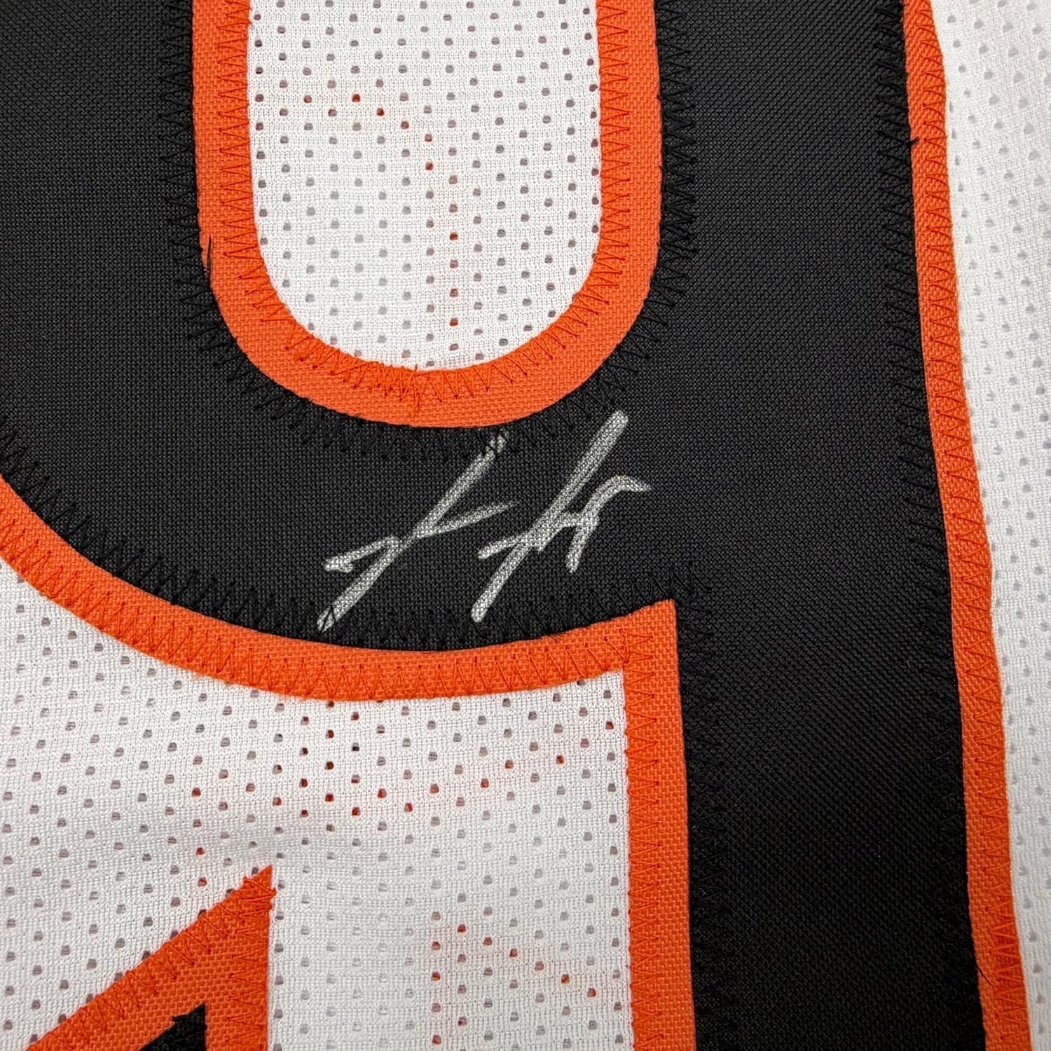 Framed Autographed/Signed Myles Murphy 35x39 Cincinnati White Football Jersey JSA COA - Image 2
