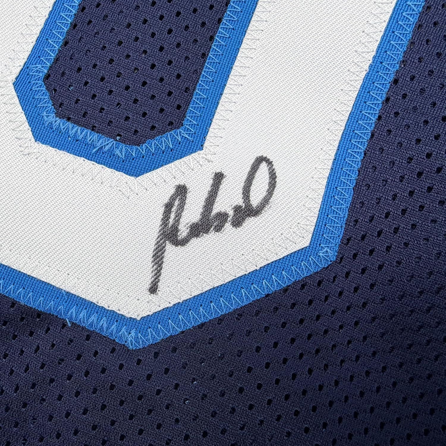 Framed Autographed/Signed Rob Dillingham 35x39 Minnesota Blue Basketball Jersey JSA COA - Image 2