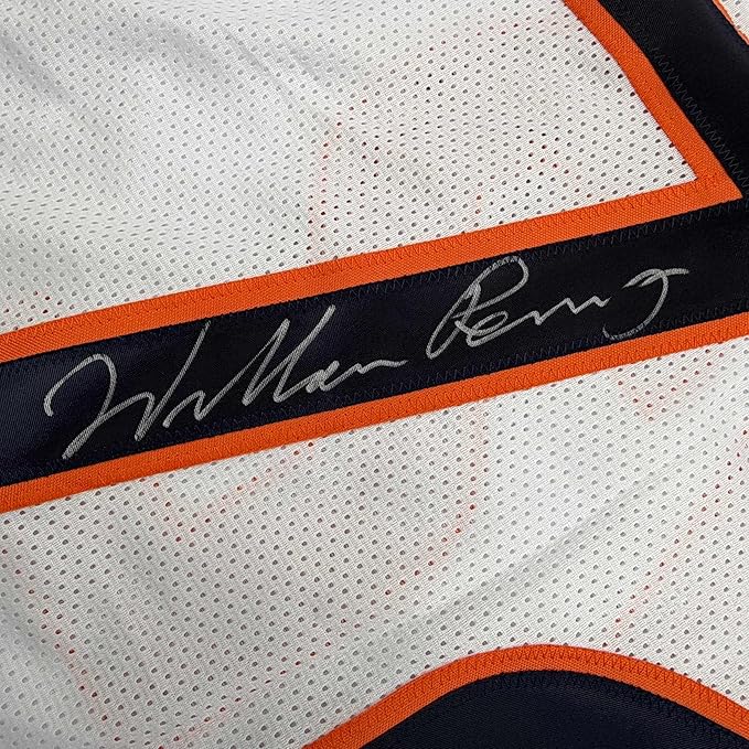Framed Autographed/Signed William Perry The Refrigerator 35x39 Chicago White Football Jersey Beckett BAS COA - Image 2