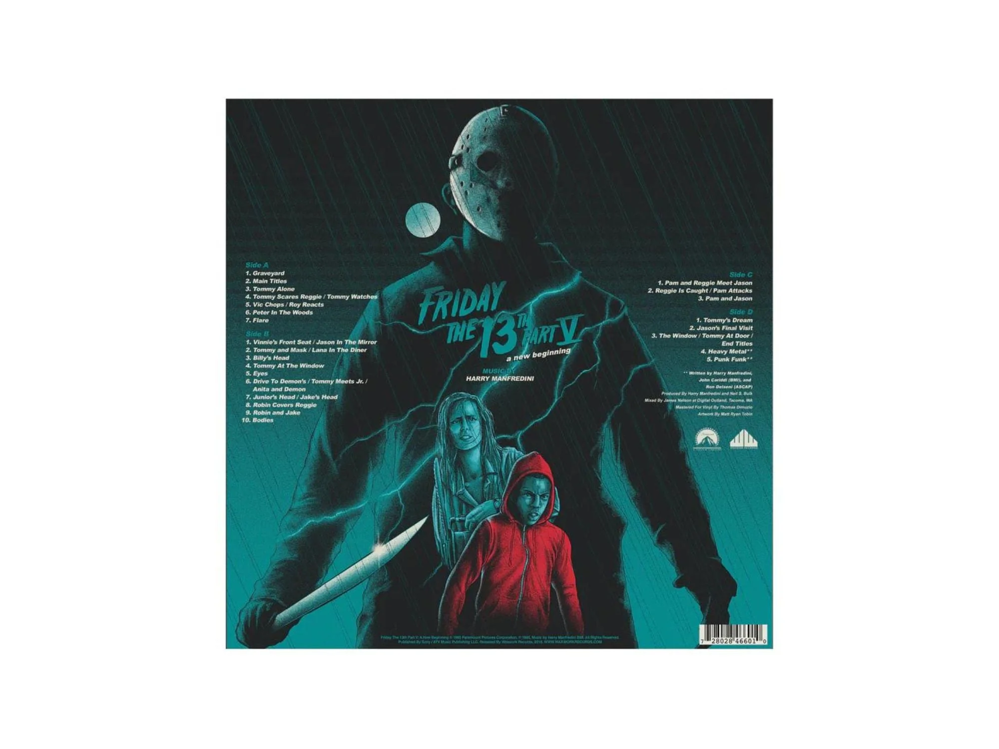 Friday the 13th Part V: A New Beginning Soundtrack (Imposter Jason & Crystal Lake Colored 2x Vinyl) - Image 3