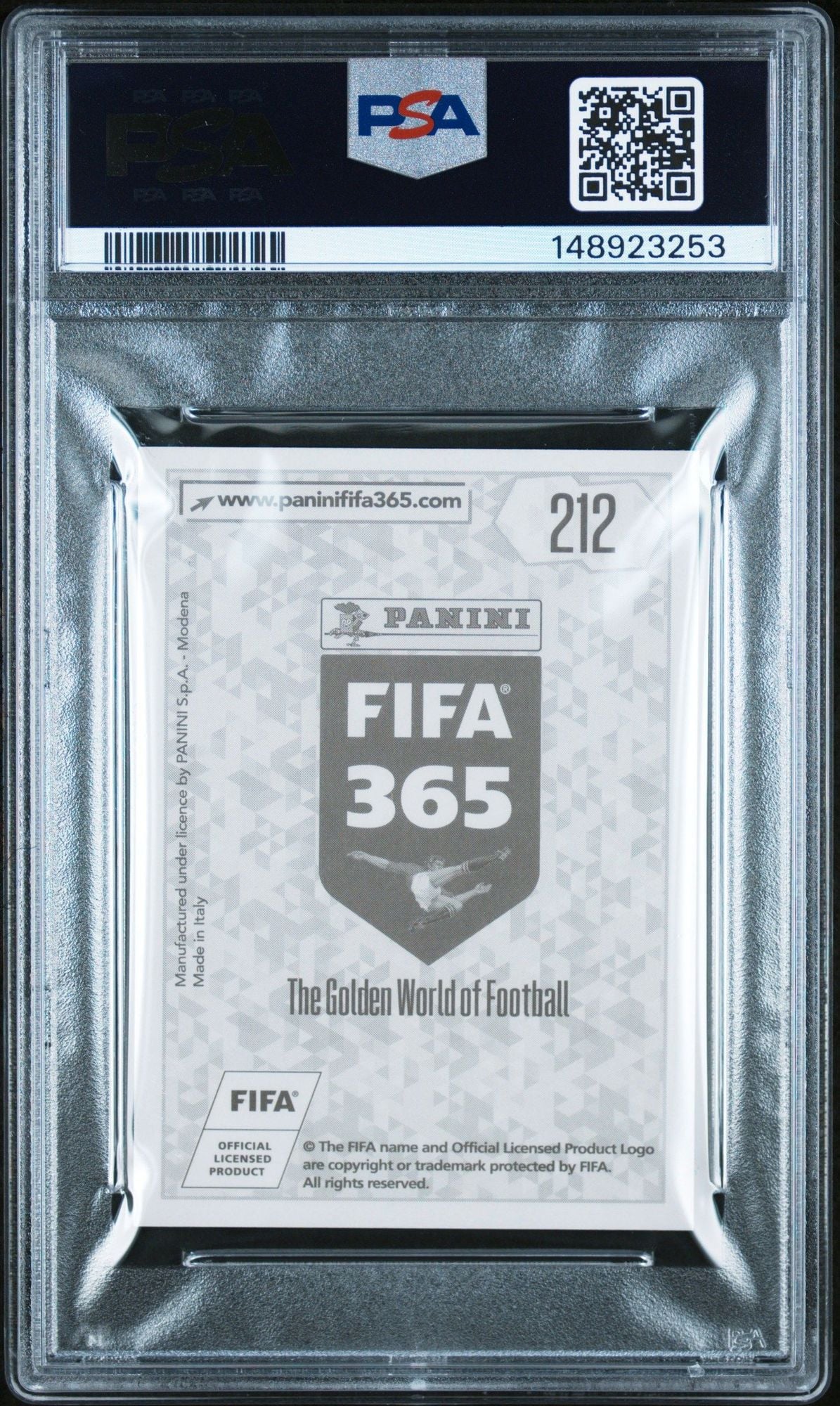 Graded 2017 Panini FIFA 365 Cristiano Ronaldo #212 Soccer Card PSA 10 Gem Mint - Image 2