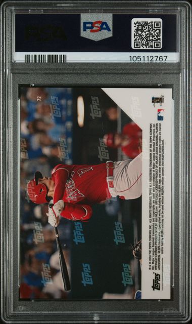 Graded 2018 Topps Now Shohei Ohtani #72 First Career Triple Clears Bases in 5 Run 7th Inning Rookie RC Baseball Card PSA 10 Gem Mint - Image 2