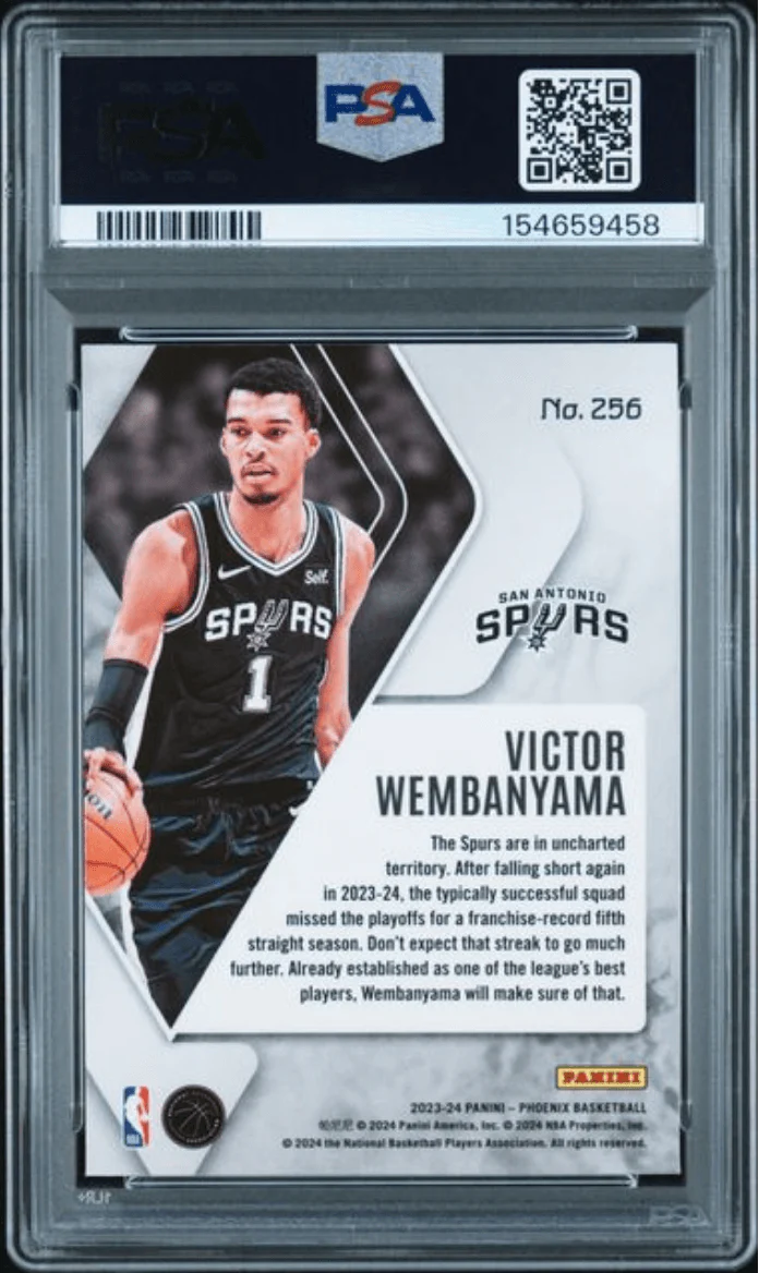 Graded 2023 Panini Phoenix Victor Wembanyama #256 Rookie RC Basketball Card PSA 10 Gem Mint - Image 2