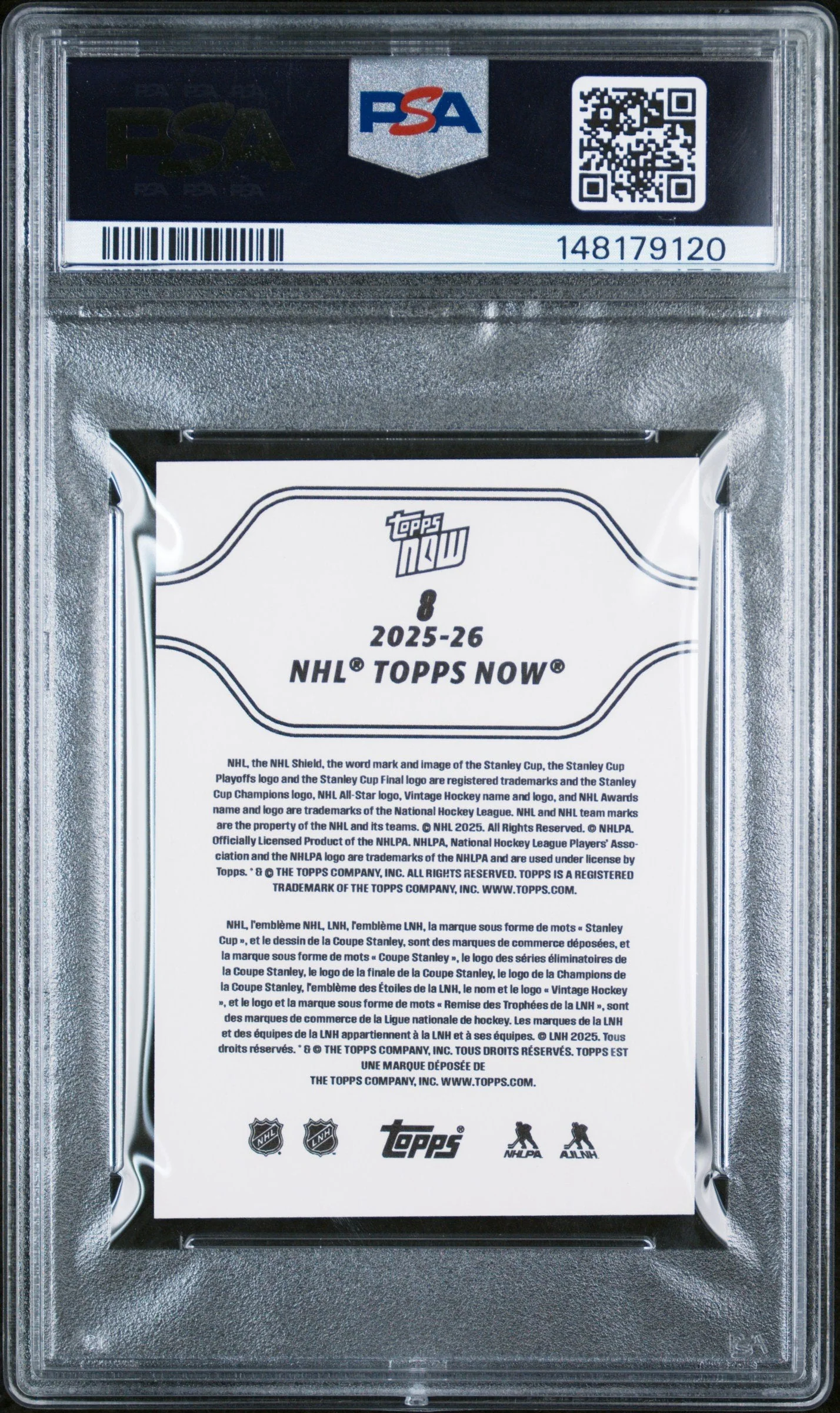 Graded 2025 Topps Now Matthew Schaefer #8 Rookie RC Hockey Card PSA 10 Gem Mint - Image 2