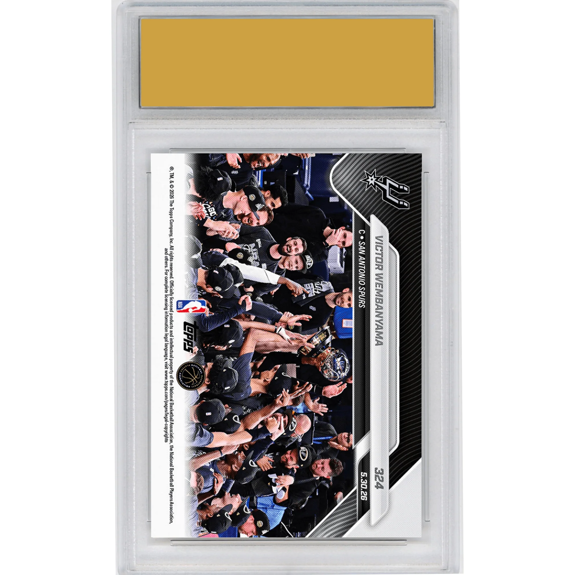 Graded 2025 Topps Now Victor Wembanyama #324 2025-26 NBA Western Conference Finals MVP San Antonio Spurs Basketball Card HOFSM 10 Gem Mint - Image 2