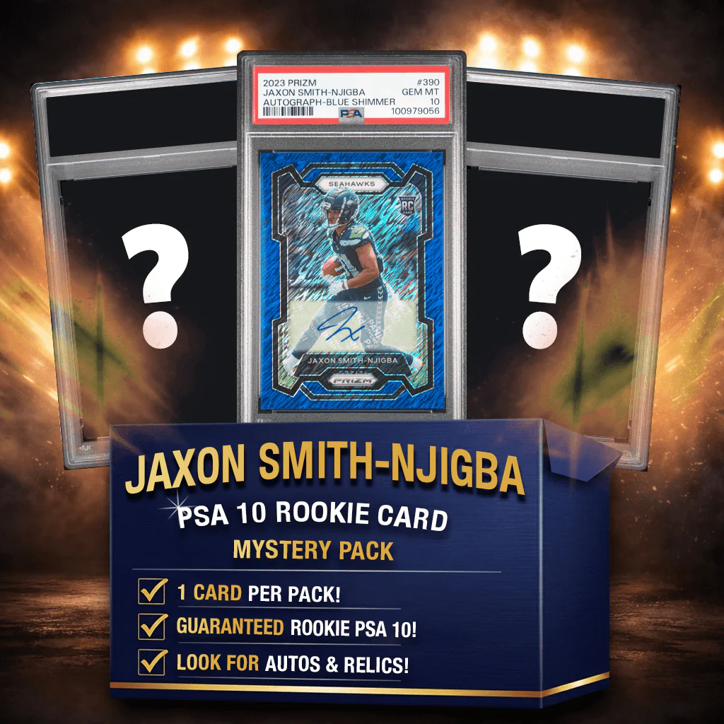 Jaxon Smith-Njigba PSA 10 Graded Rookie Football Card Mystery Pack