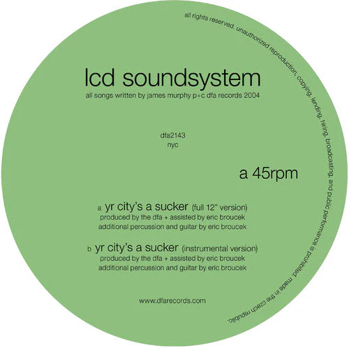LCD Soundsystem - Yr City's a Sucker [12" Vinyl]