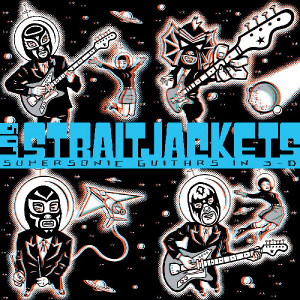 Los Straitjackets - Supersonic Guitars In 3-D (Blue) [Colored Vinyl] [Clear Vinyl]