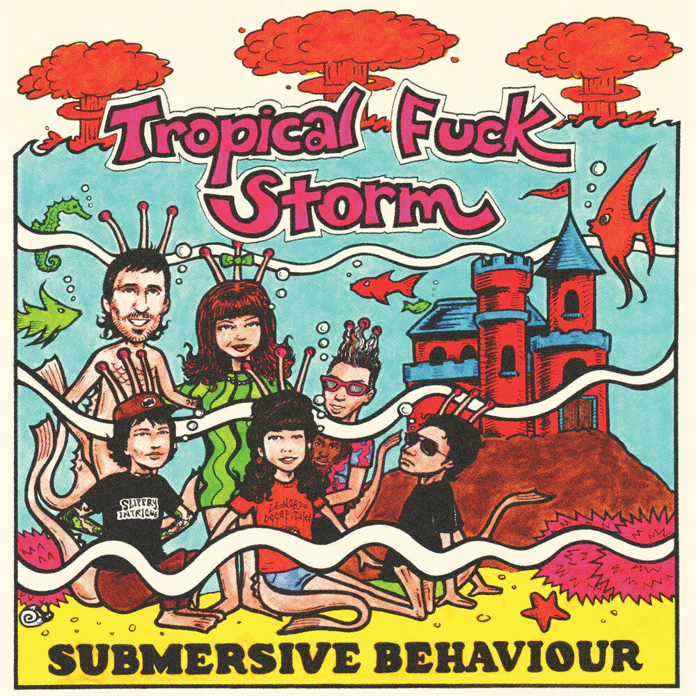 Tropical Fuck Storm - Submersive Behaviour - Clear/Aqua Blue Smoke [LP]